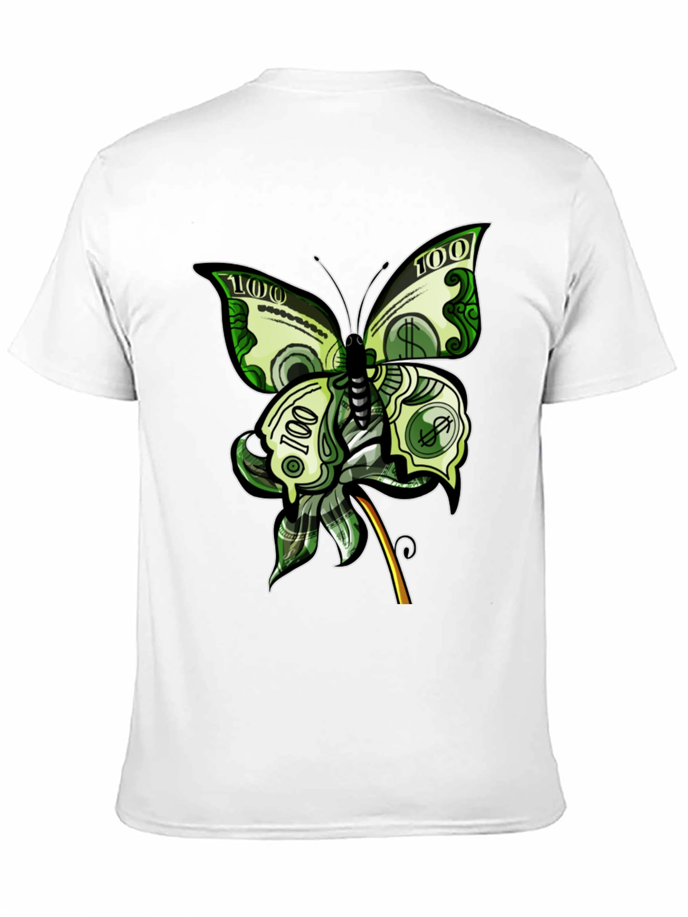 Black Money Butterfly Graphic Tee - Black view 11