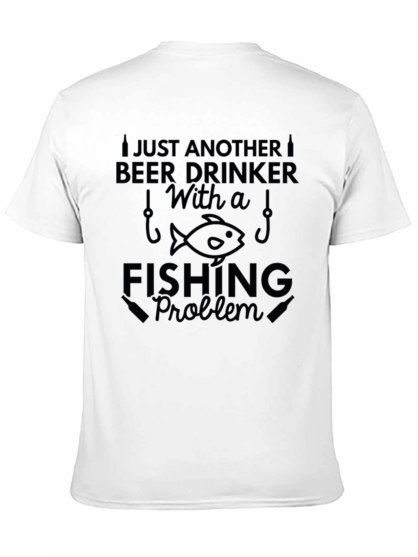 Black Fishing Problem Graphic Tee view 11