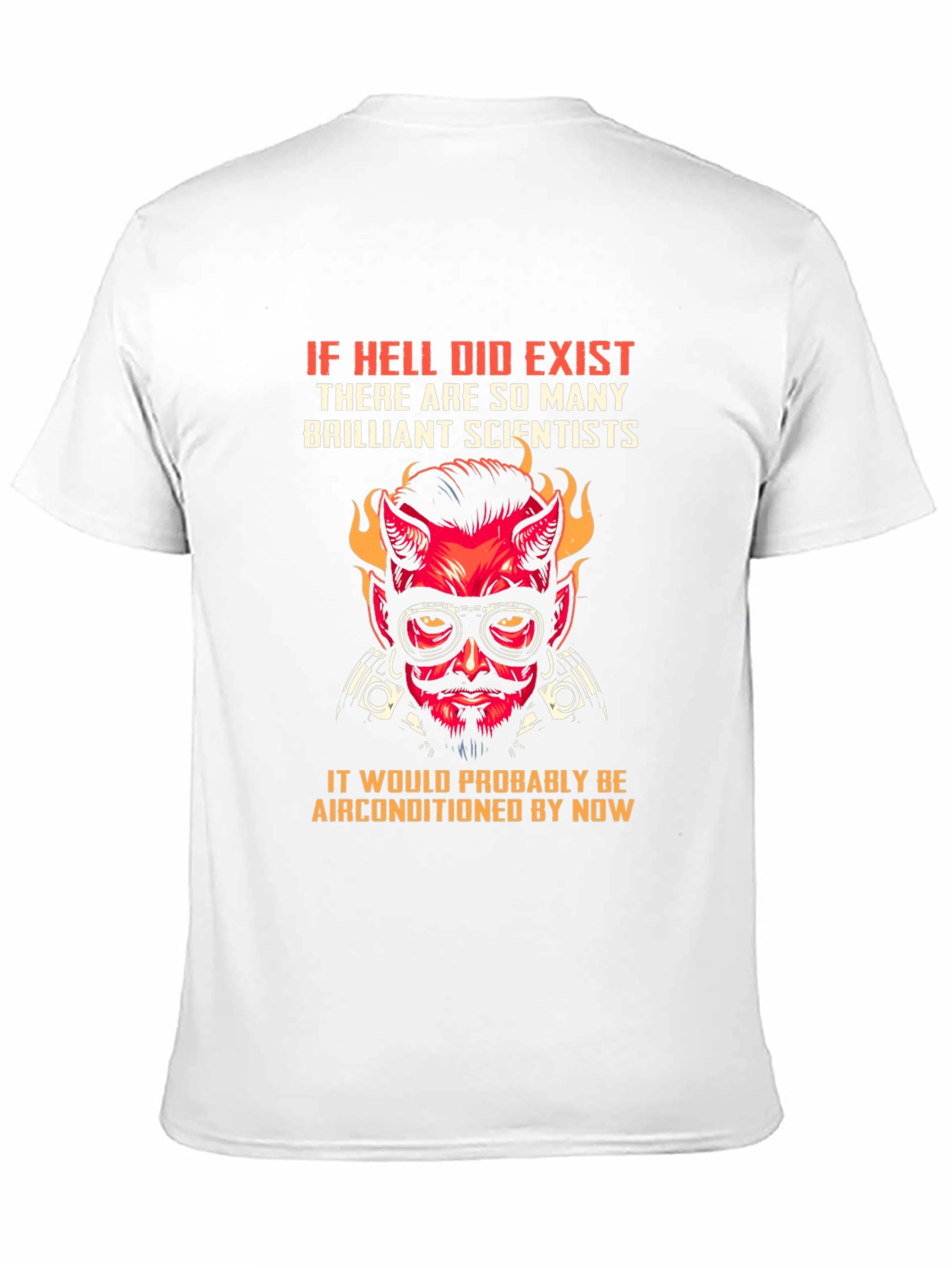 Black Hell Air Conditioned T-Shirt - Scientist Design view 11