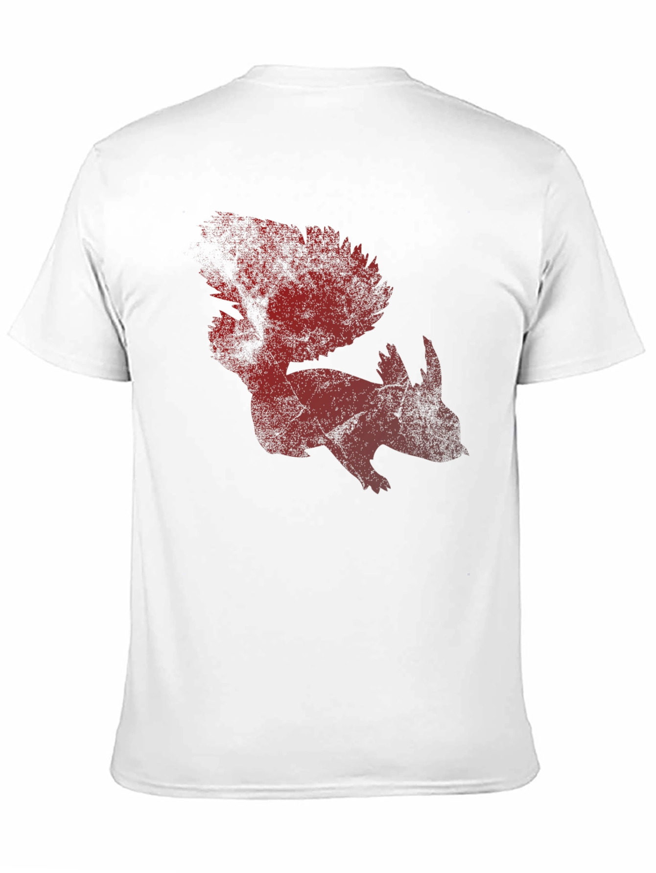 Black Red Squirrel Graphic T-Shirt - Men's Casual Tee view 11