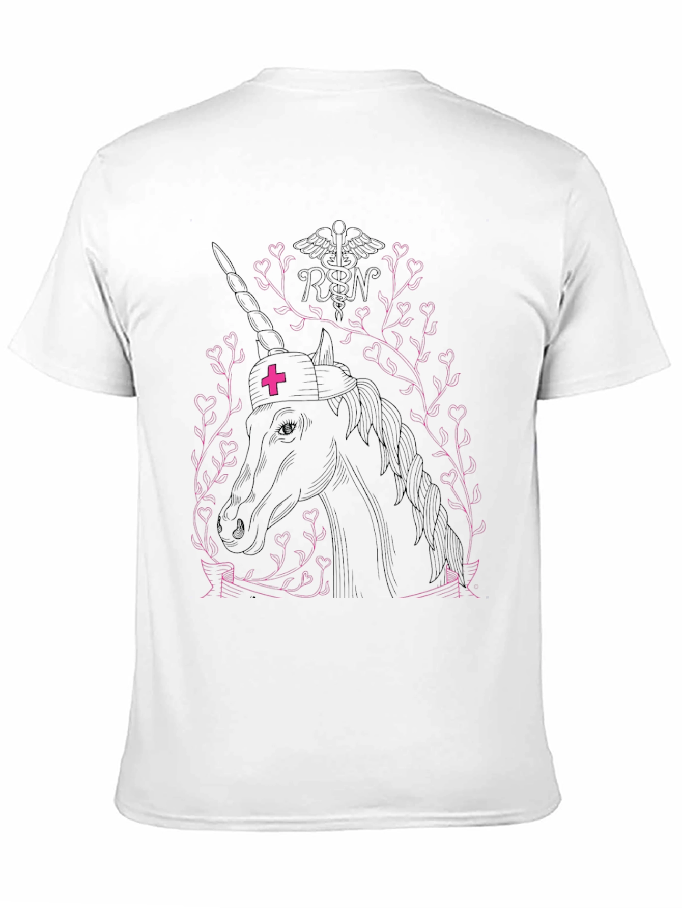 Black Unicorn Nurse T-Shirt -  Magical Medical Apparel view 11