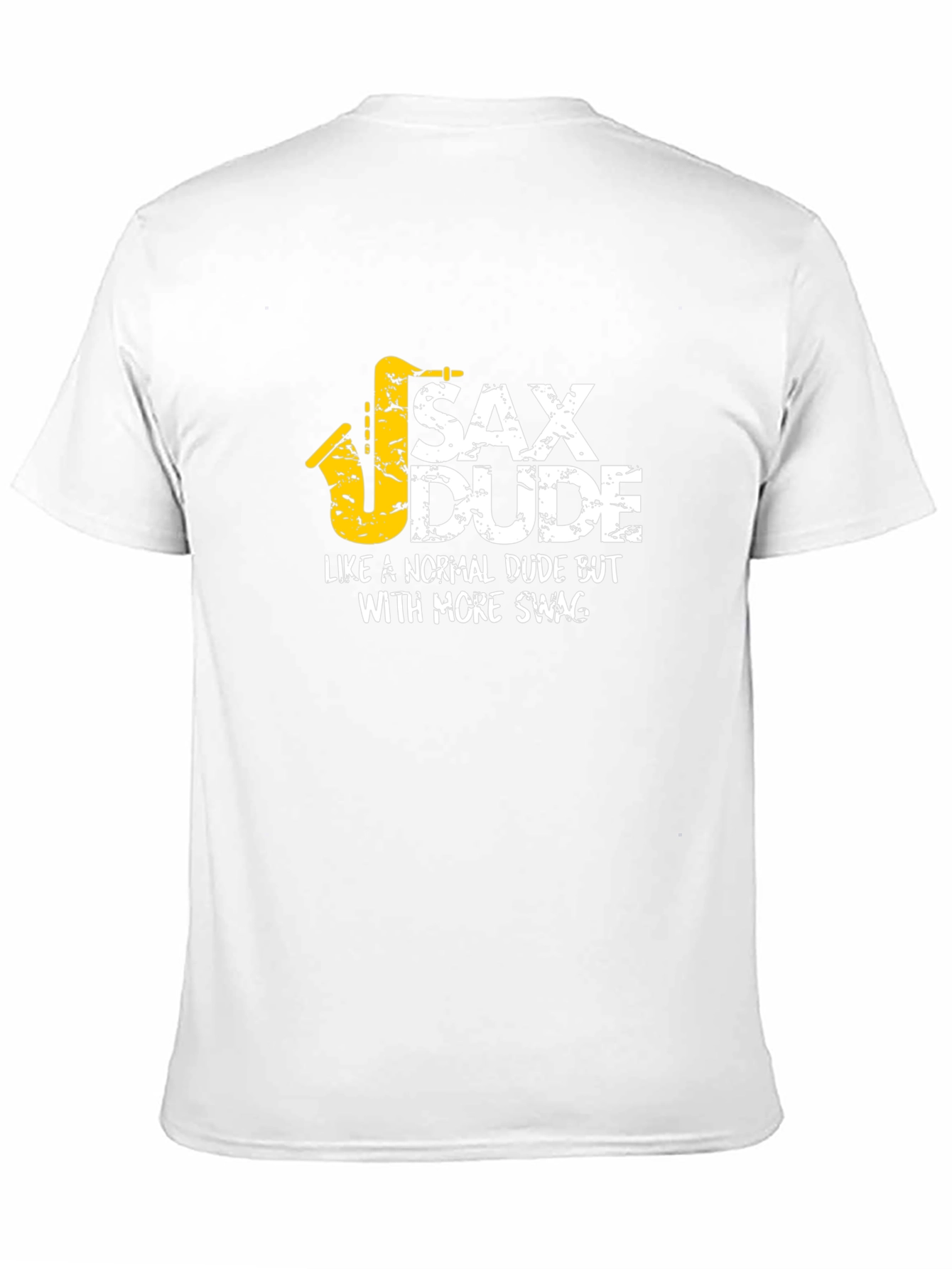 Black Sax Dude Graphic Tee - Cool Saxophone T-Shirt view 11
