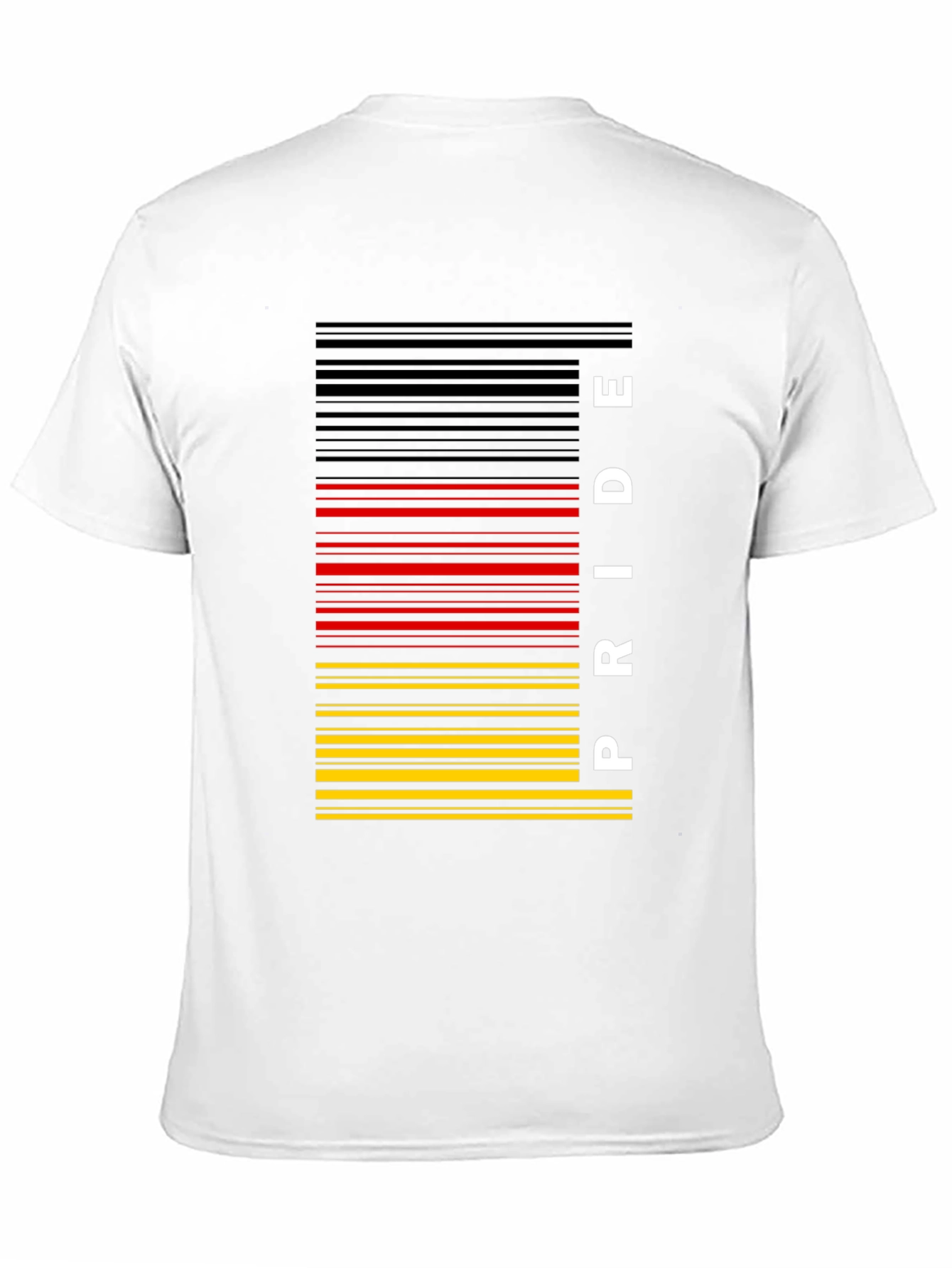 Pride Barcode T-Shirt - Black German Flag Colors - 11