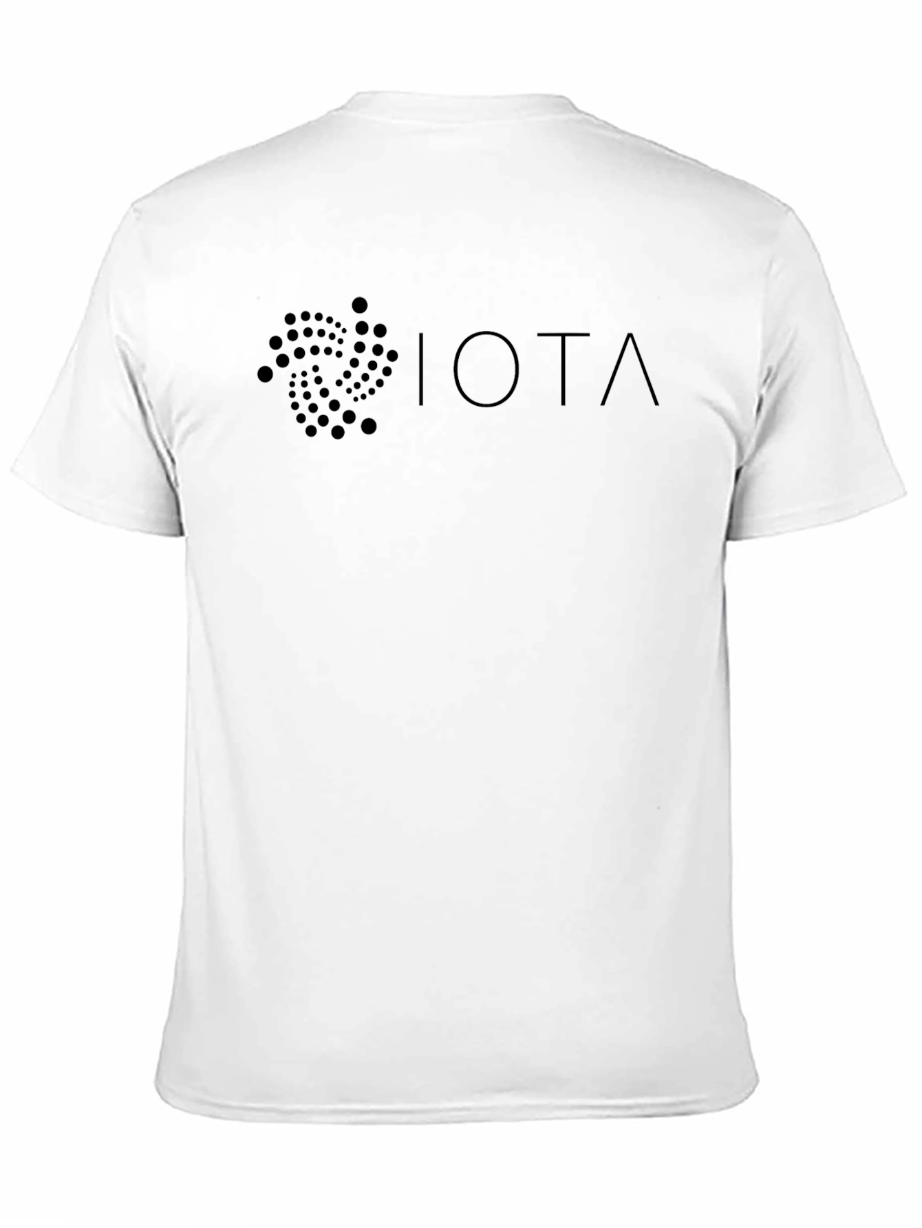 Black IOTA Cryptocurrency Logo Graphic T-Shirt view 11