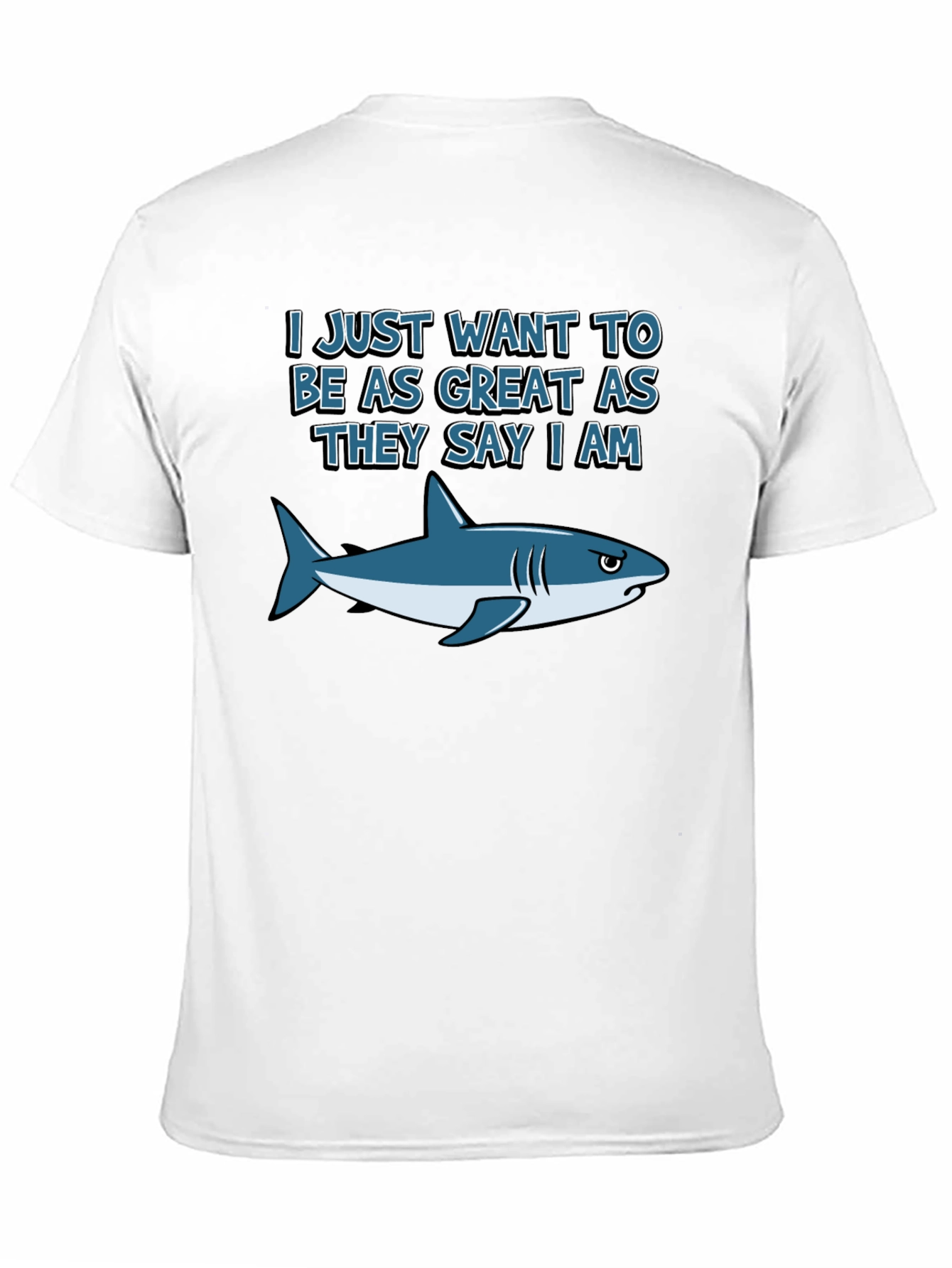 Black Great White Shark Graphic T-Shirt view 11