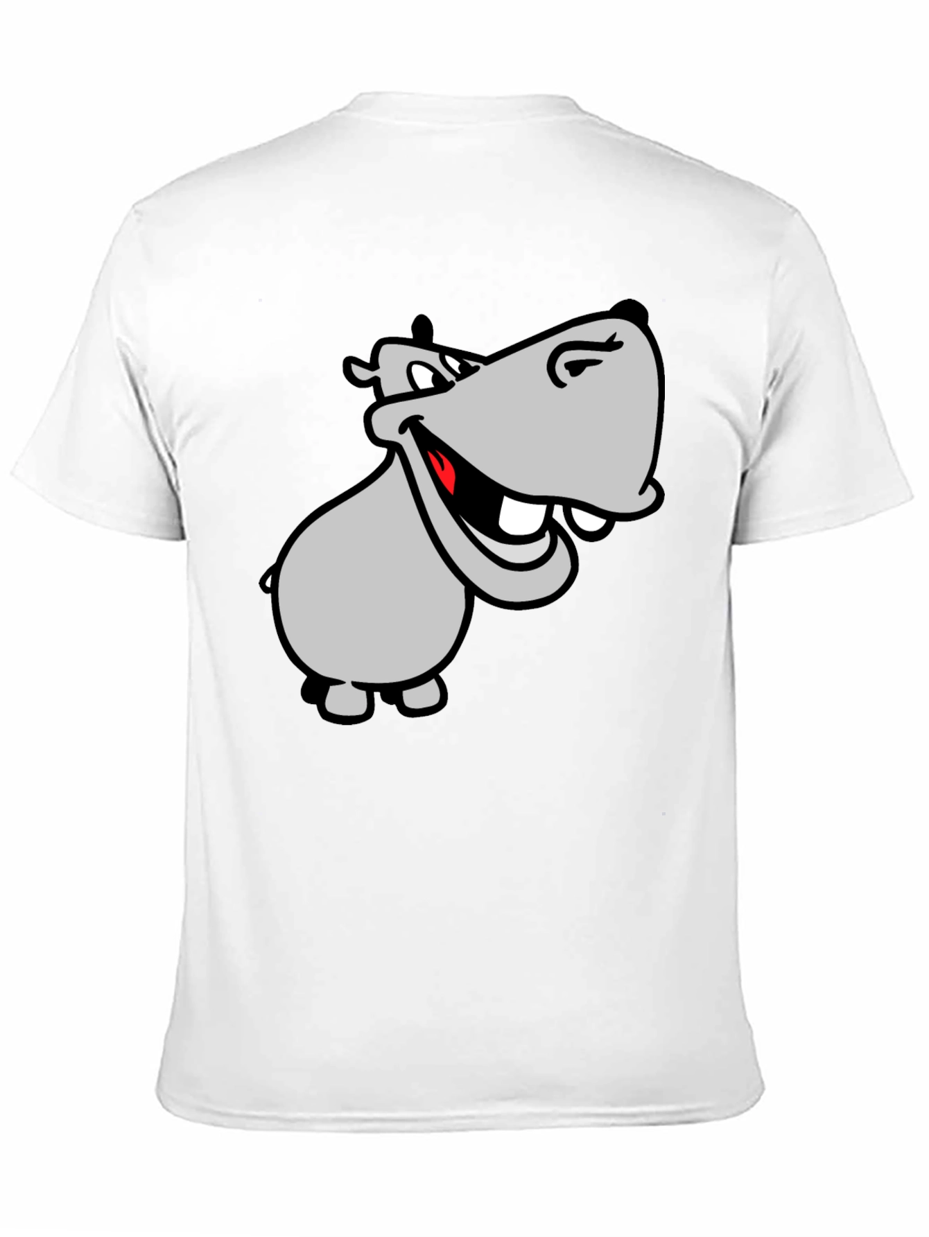 Black Hippo Graphic T-Shirt - Men's Black Tee view 11
