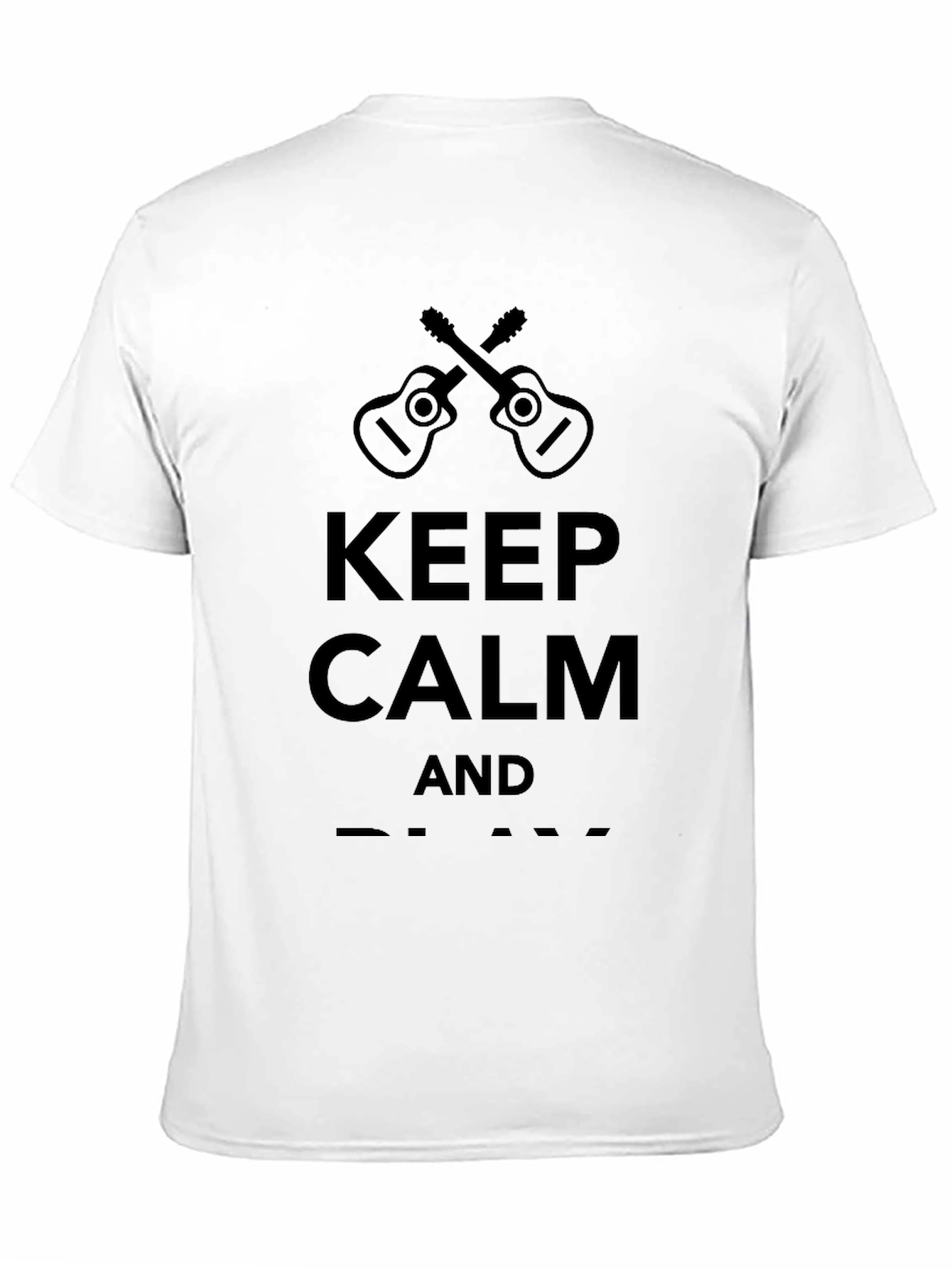 Black Keep Calm & Play Guitar T-Shirt view 11
