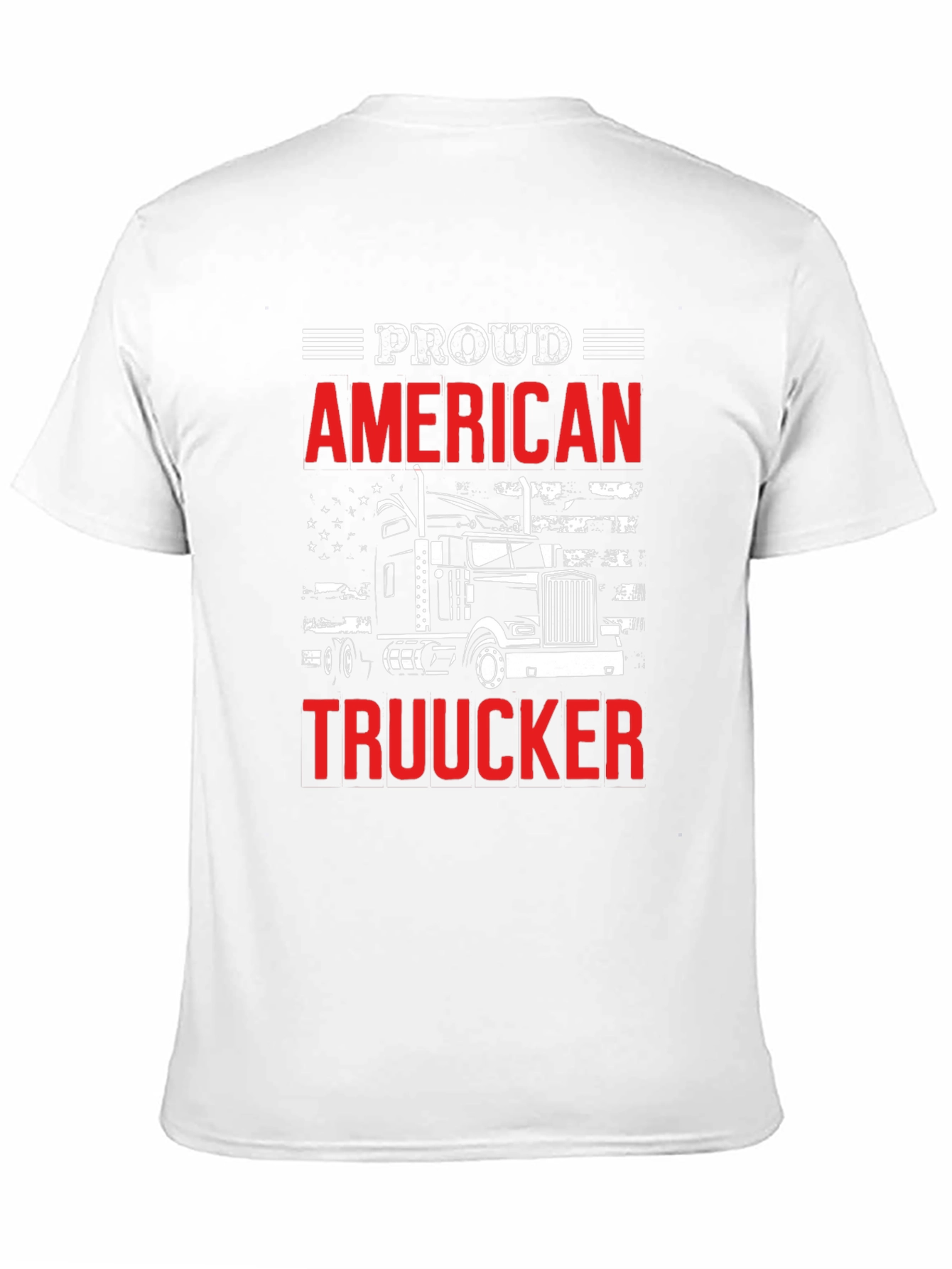Black Proud American Trucker Graphic T-Shirt view 11