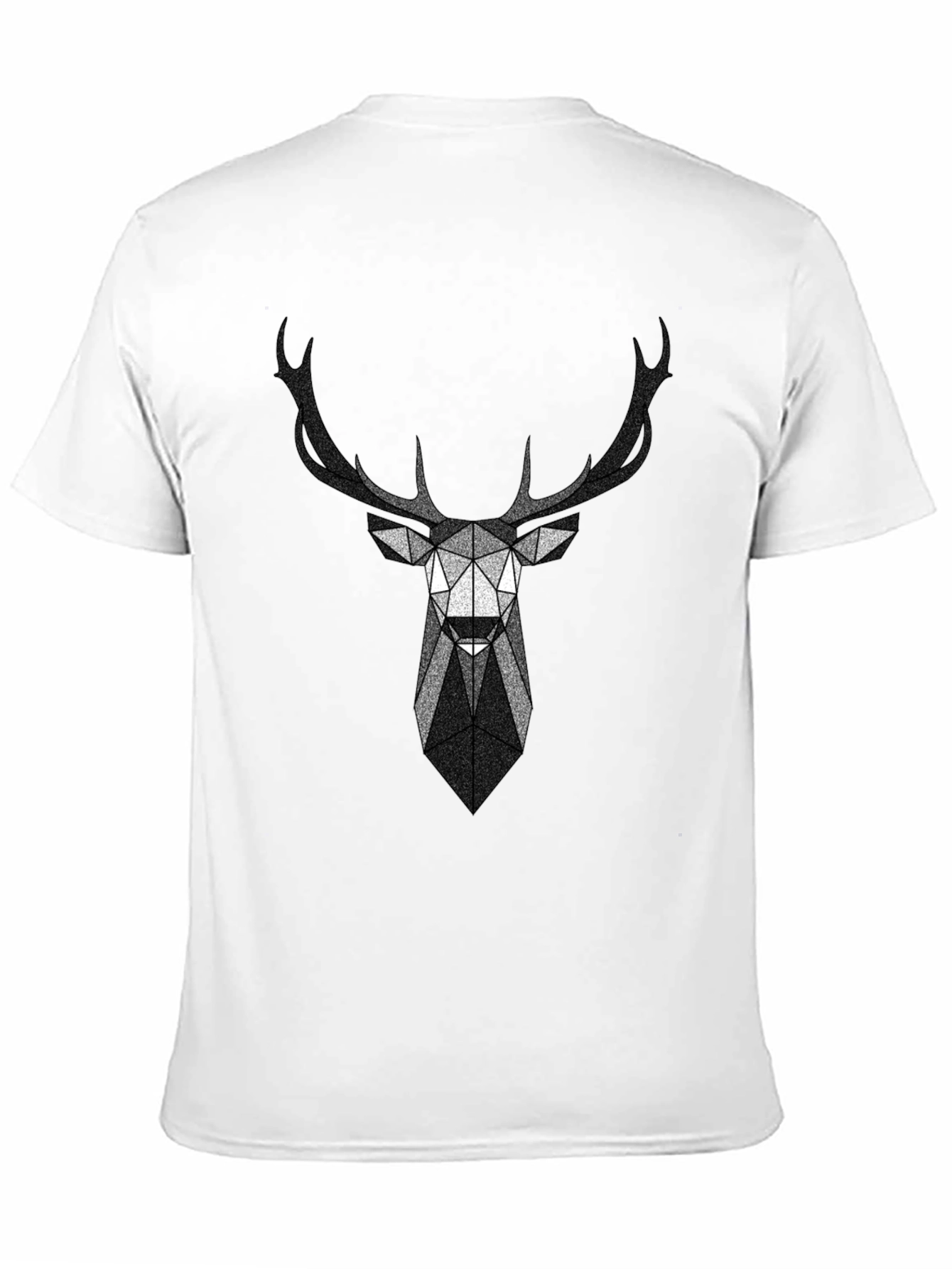 Black Geometric Deer Head Graphic T-Shirt view 11