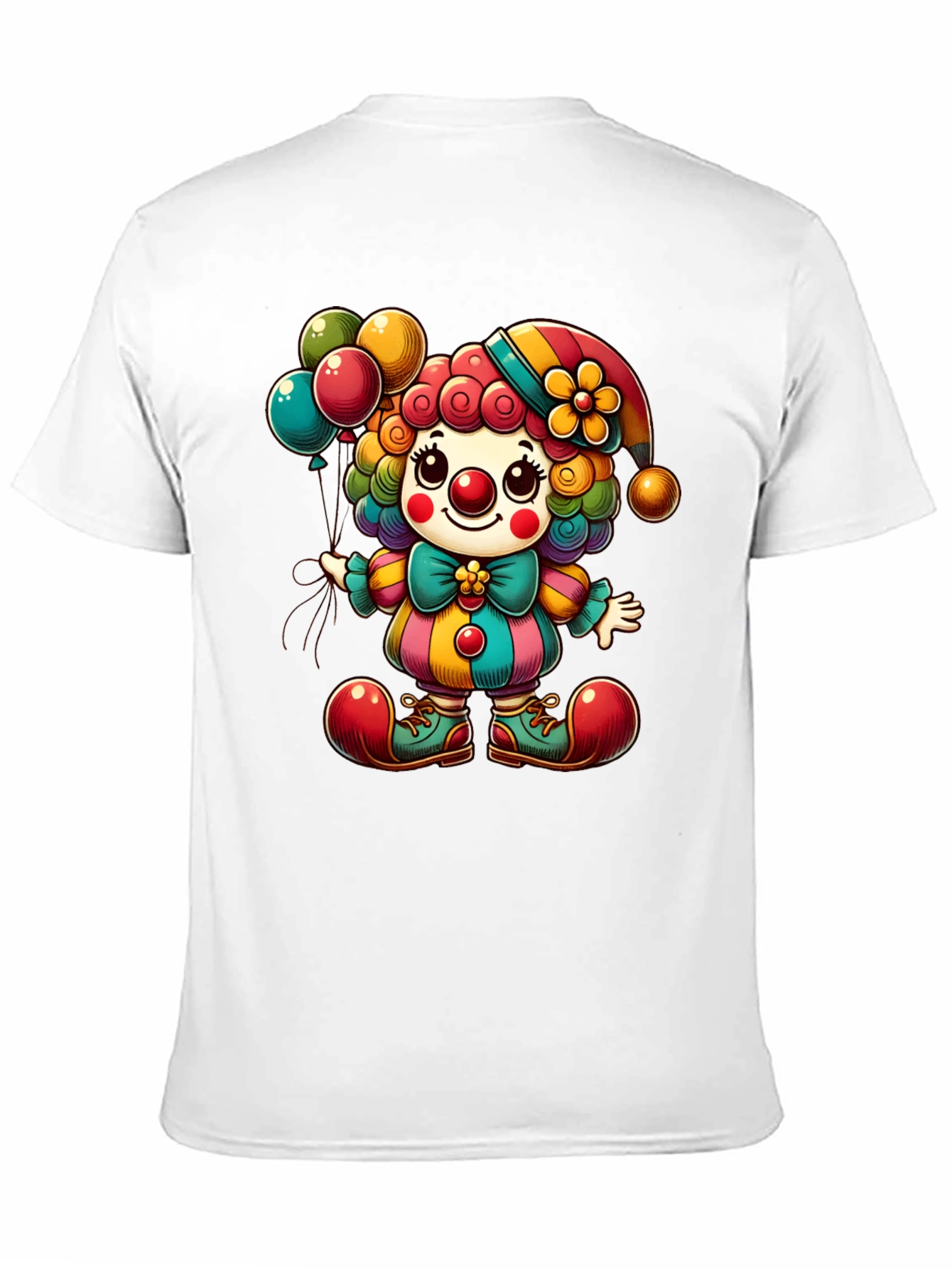 Black Clown Graphic T-Shirt - Funny and Colorful Tee view 11