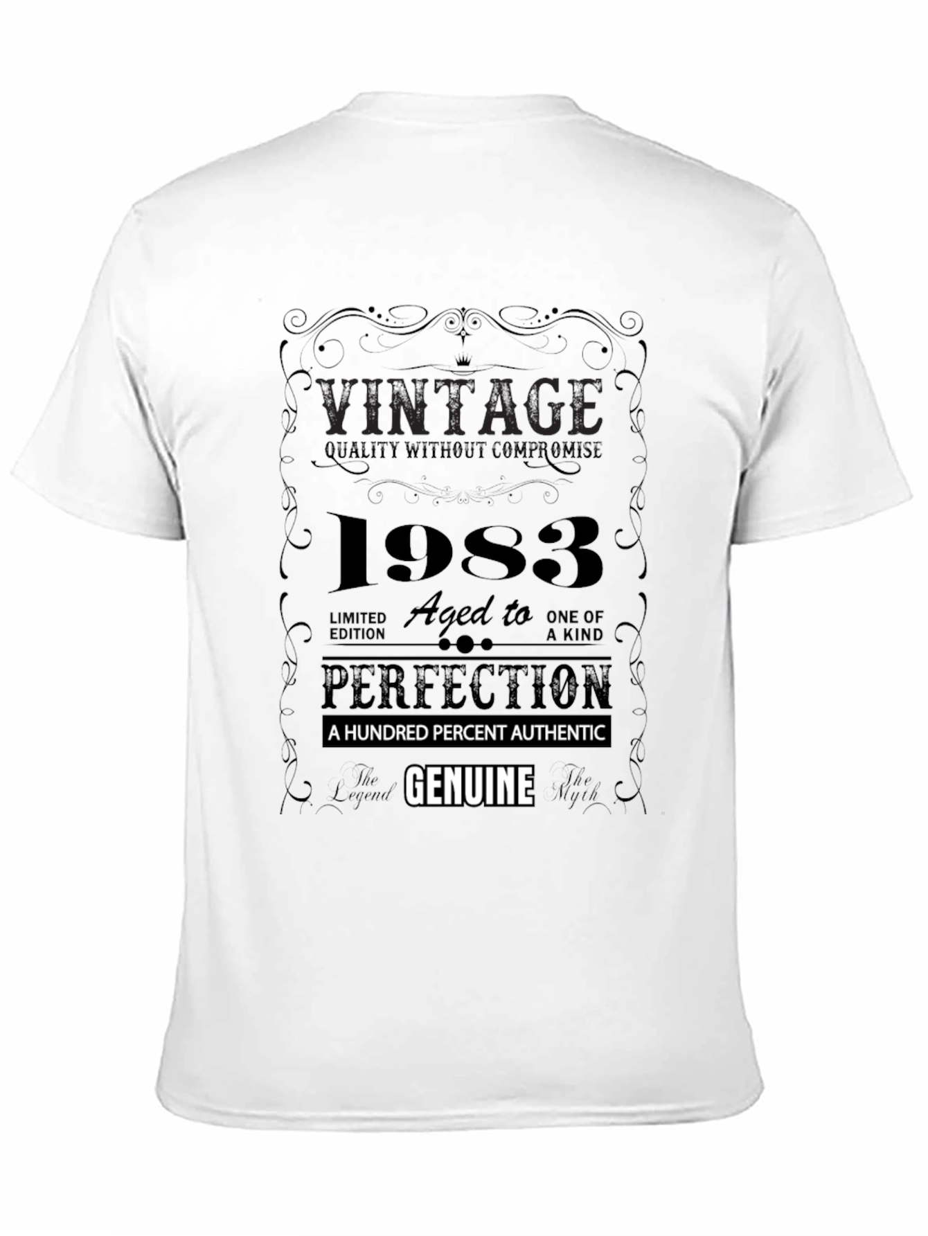 Black Vintage 1983 Aged to Perfection T-Shirt view 11