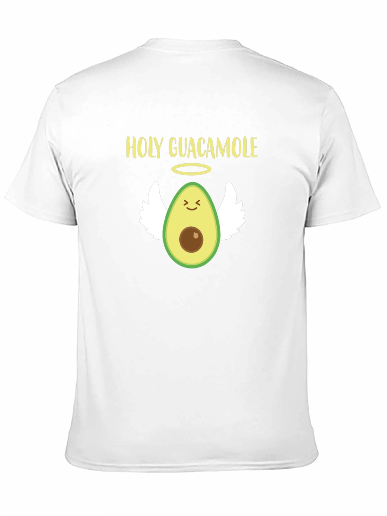 Black Holy Guacamole Avocado Angel Graphic T-Shirt view 11