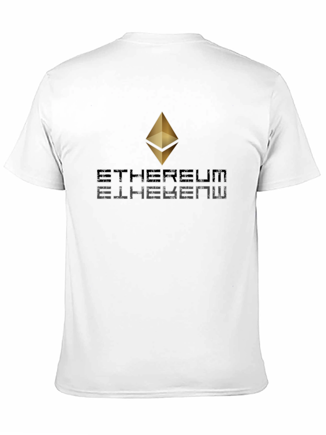 Black Ethereum Crypto Black T-Shirt - Modern Tech Style view 11
