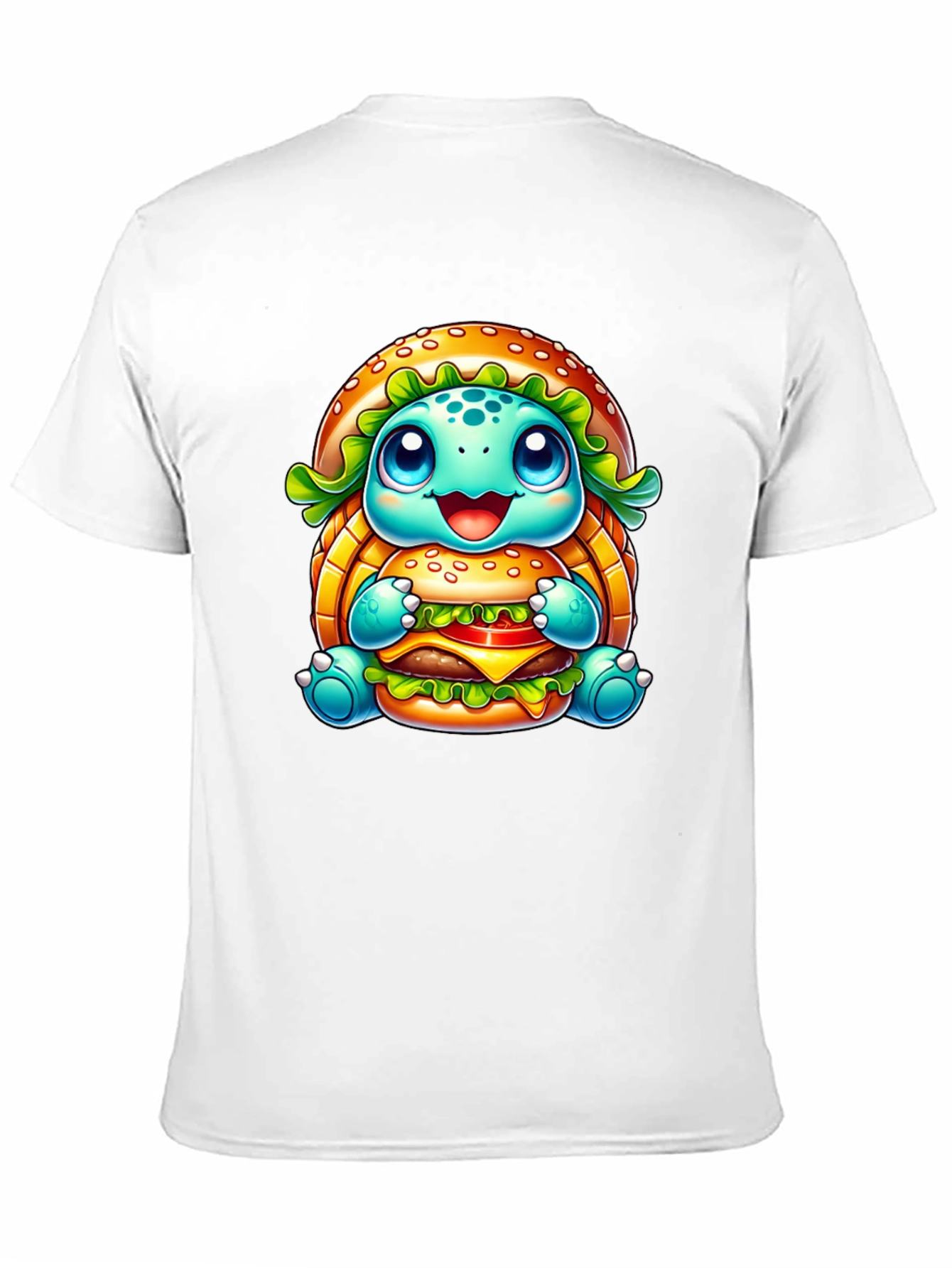 Black Turtle Burger Graphic Black T-Shirt view 11