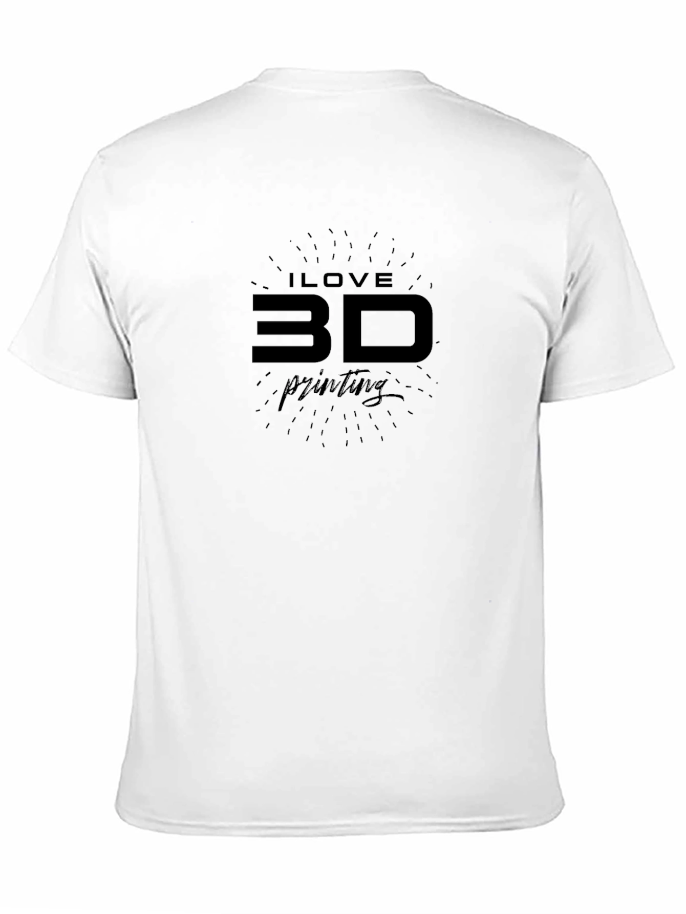 Black I Love 3D Printing Black T-Shirt view 11