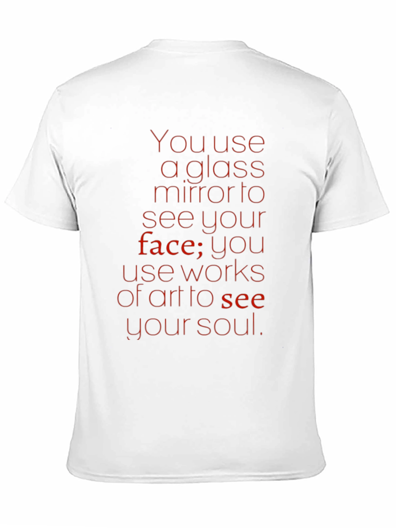 Black Artful Soul T-Shirt - Glass Mirror Quote view 11