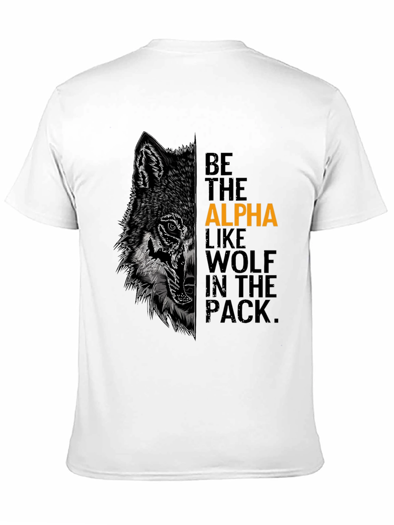 Black Alpha Wolf Graphic Tee - Be the Leader view 11