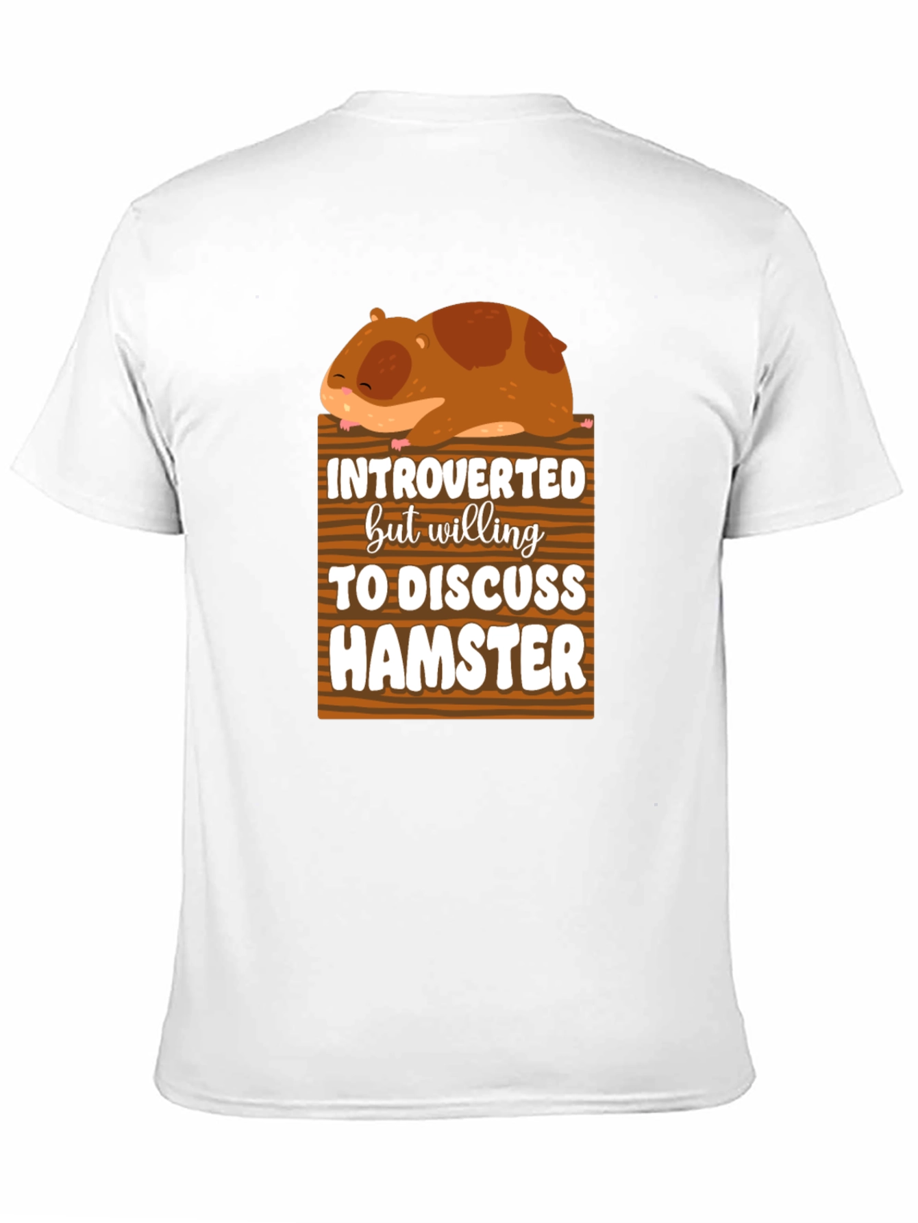 Black Introverted Hamster Graphic T-Shirt view 11