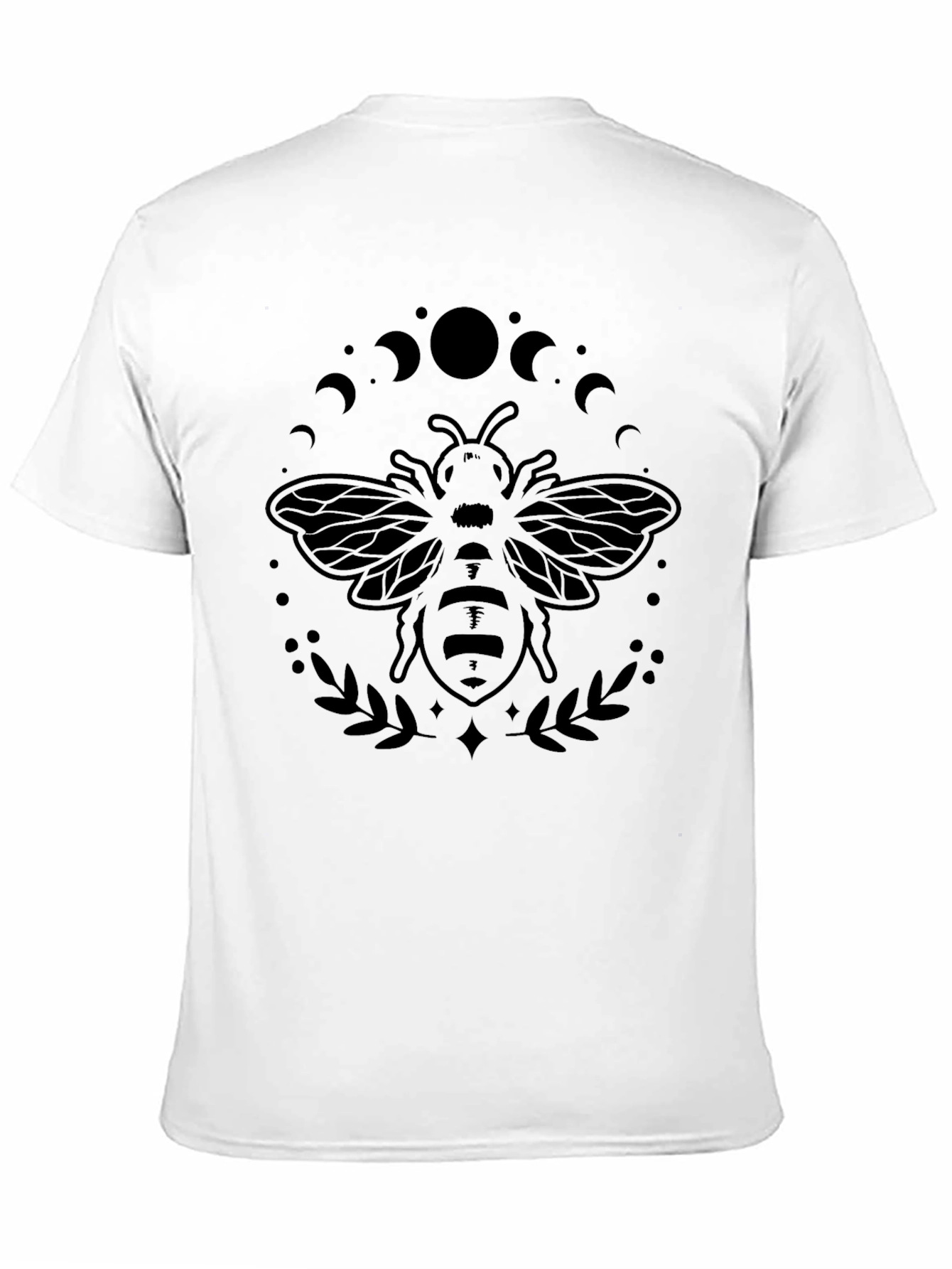 Black Mystic Bee Graphic Tee - Black Unisex Shirt view 11