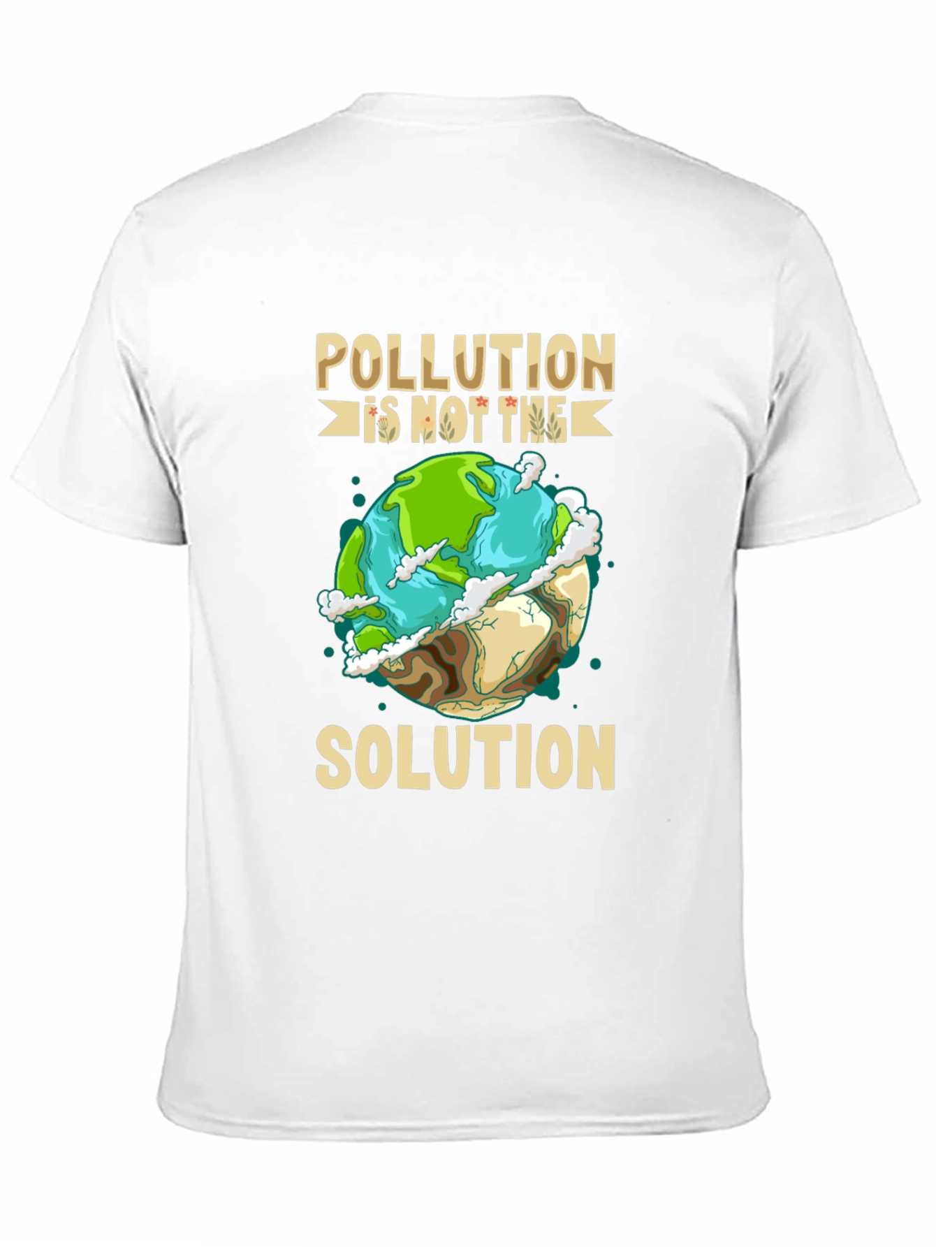 Eco-Friendly Pollution is Not the Solution Graphic Tee - 11