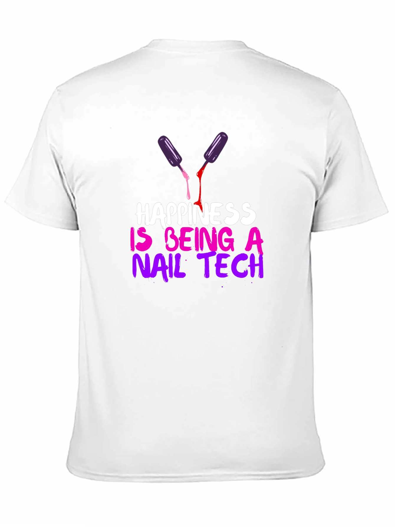 Black Happiness is Being a Nail Tech T-Shirt view 11