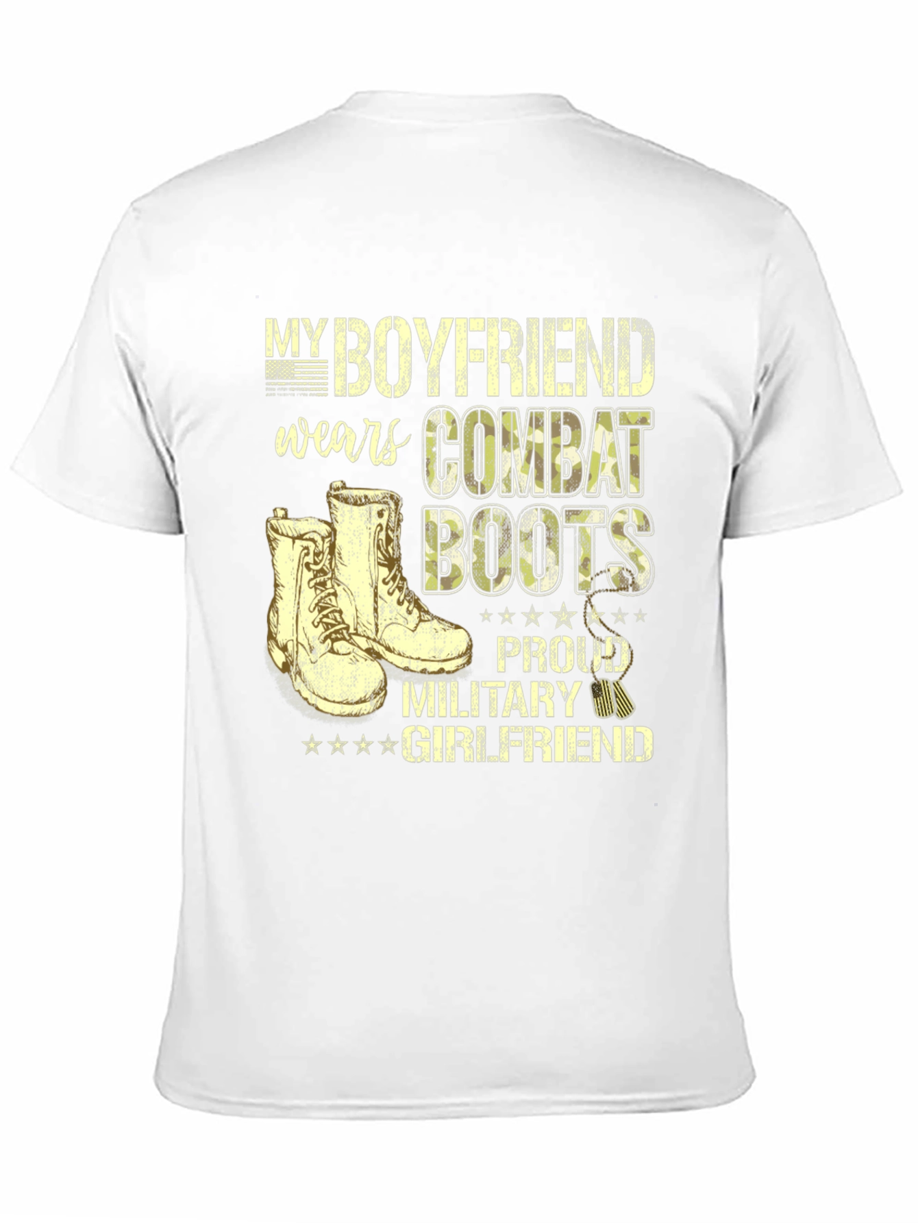 Black Proud Military Girlfriend Tee view 11
