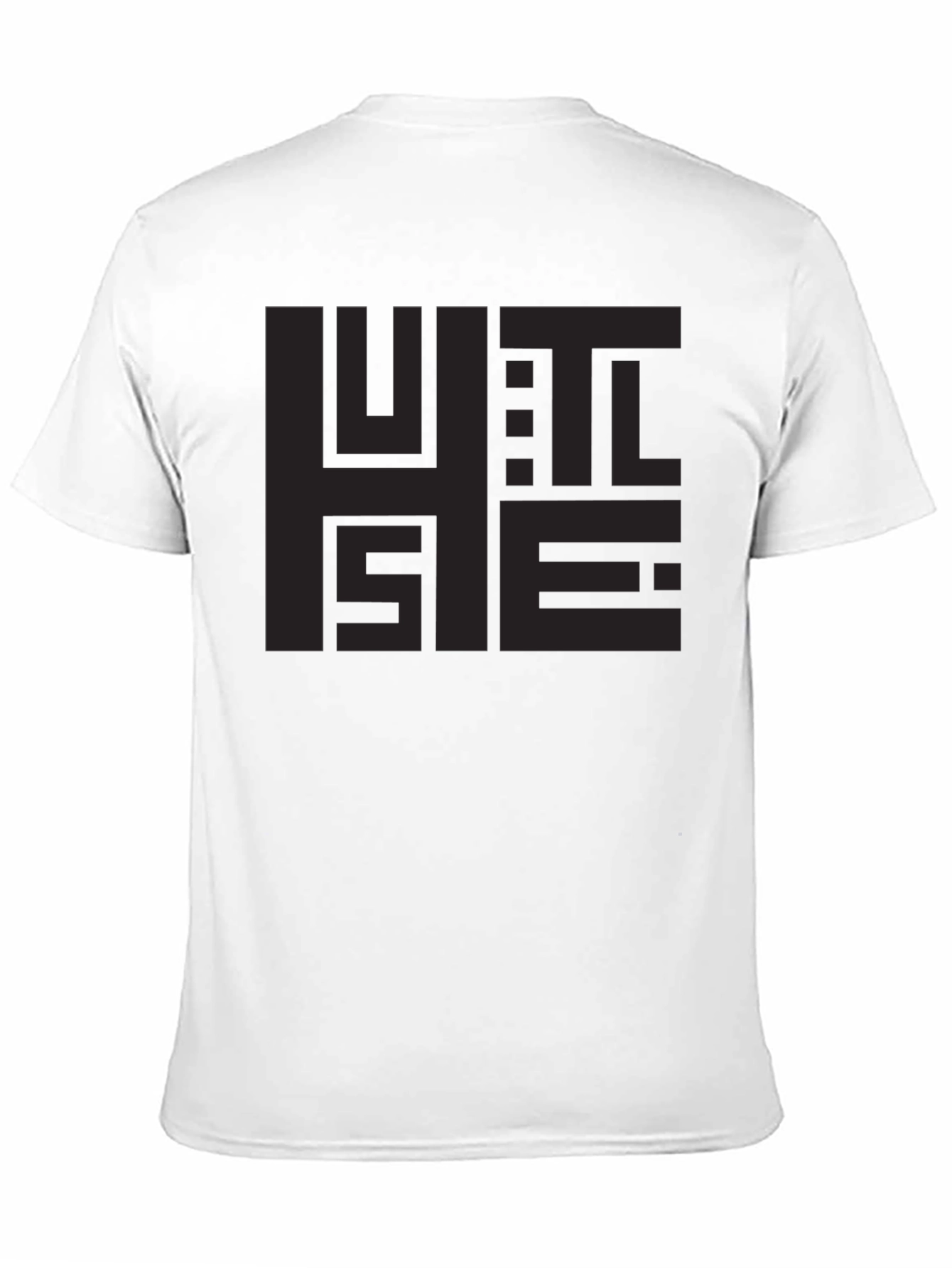 Black Geometric Word Art Black T-Shirt view 11