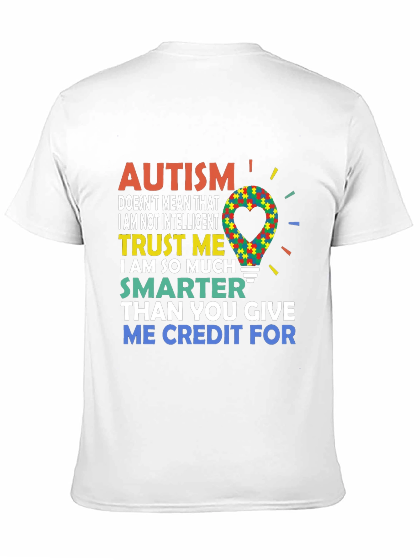 Black Autism Awareness T-Shirt - Trust Me view 11