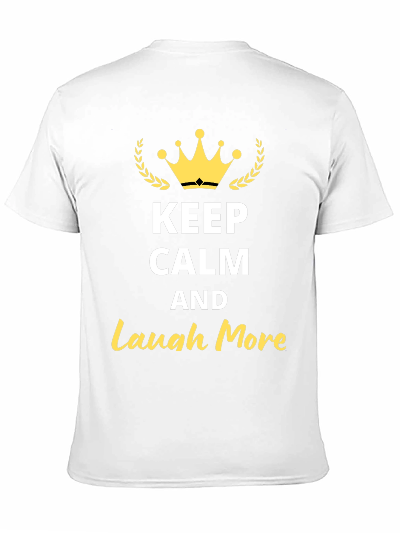 Black Keep Calm Laugh More Graphic Tee view 11