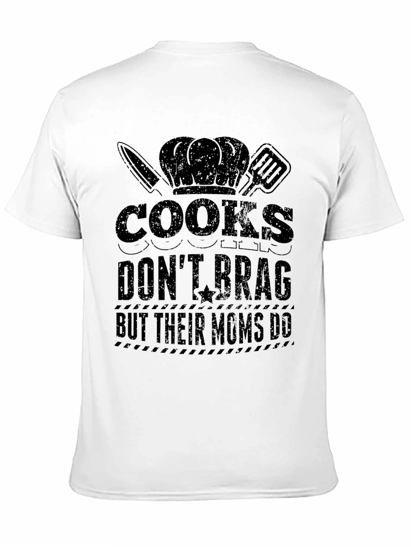 Black Cooks Don't Brag Funny Graphic T-Shirt view 11