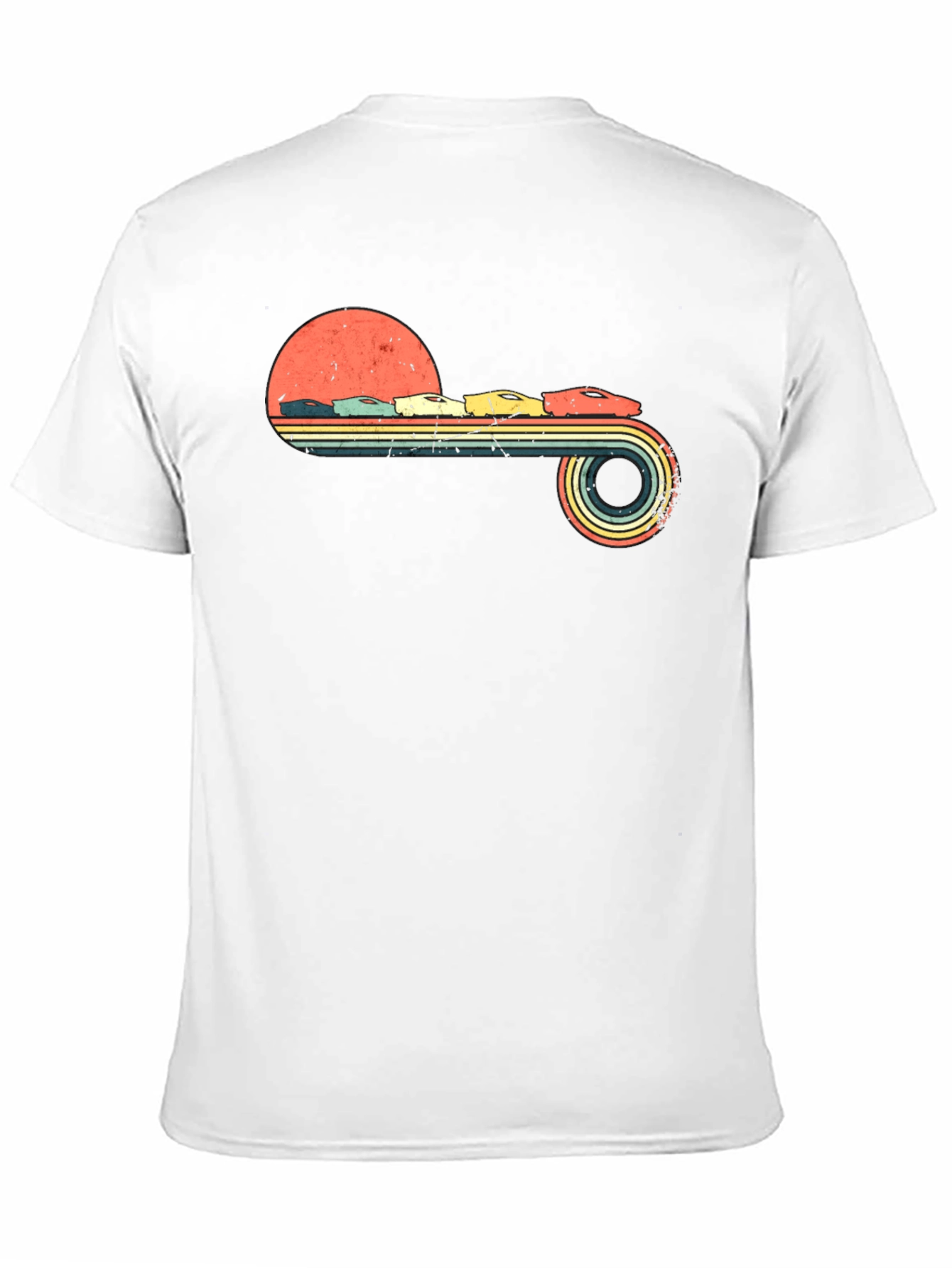 Black Retro Sunset Racing T-Shirt view 11
