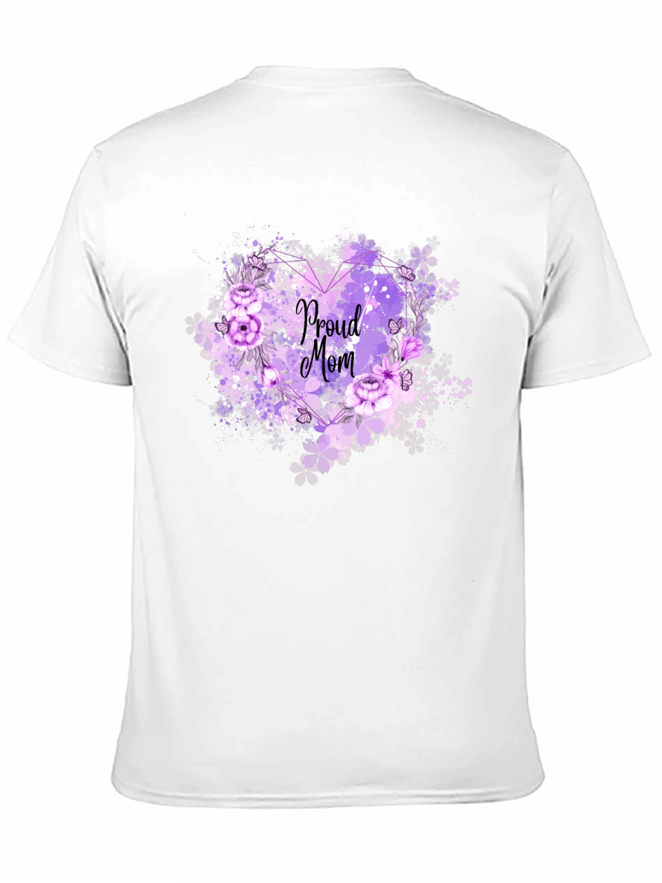 Black Proud Mom Floral T-Shirt view 11