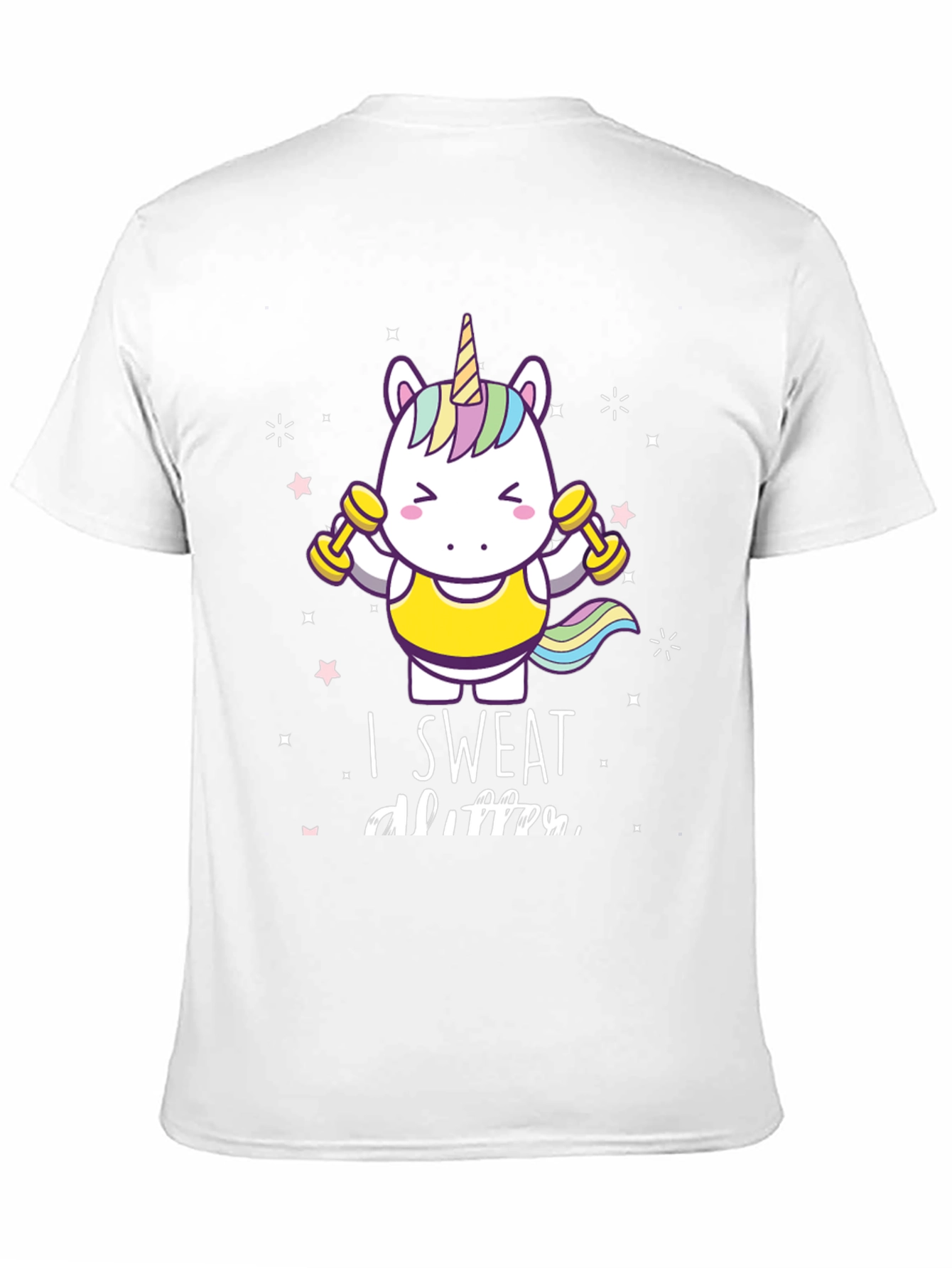 Black Unicorn Gym T-Shirt - "I Sweat Glitter" view 11