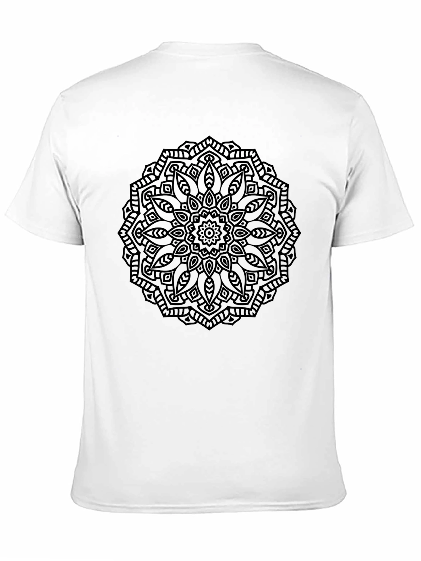 Black Black Mandala Graphic T-Shirt - Stylish Casual Wear view 11