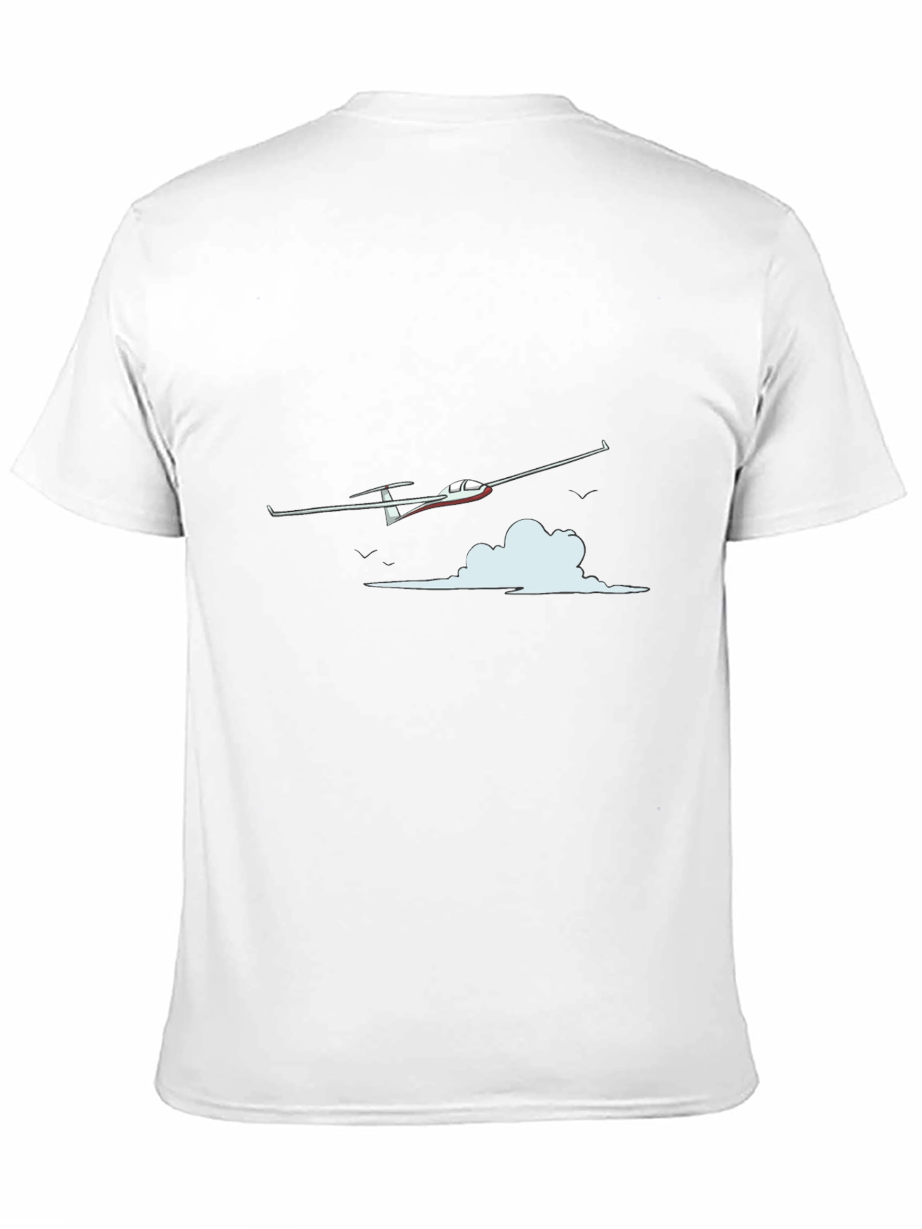 Black Glider Plane Graphic Black T-Shirt view 11