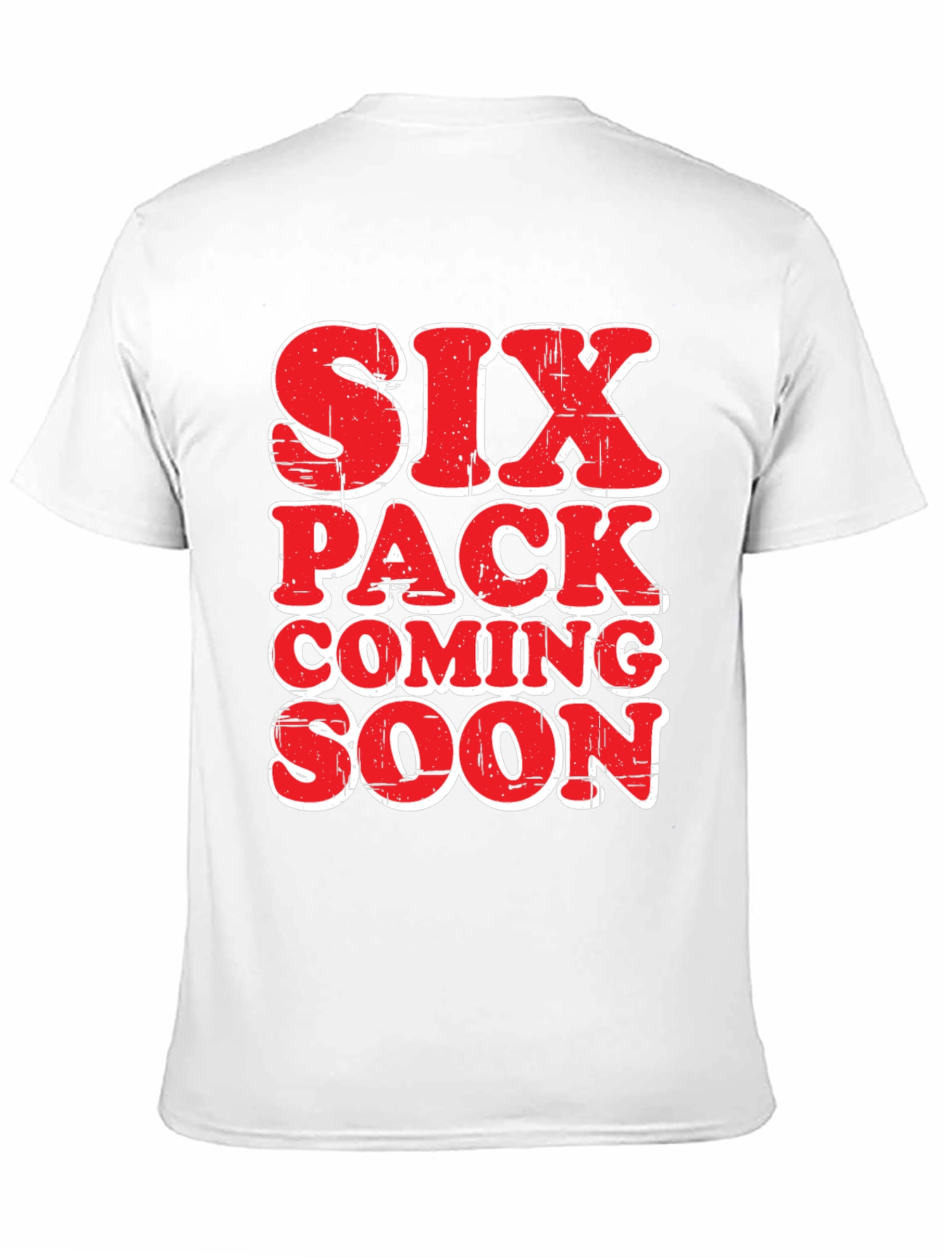Black Six Pack Coming Soon Funny Men's T-Shirt view 11