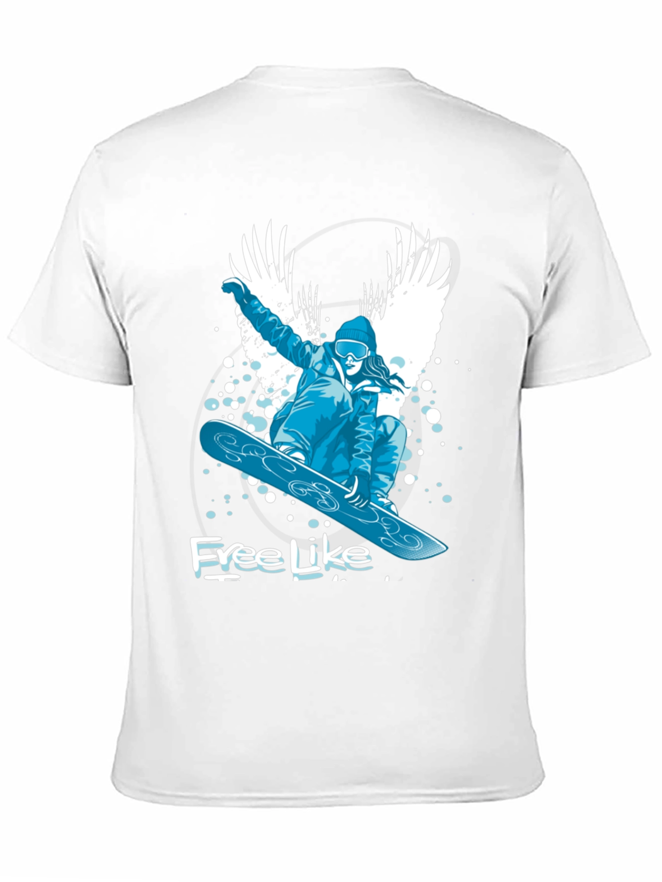 Black Free Like Snowboarder Black Tee view 11