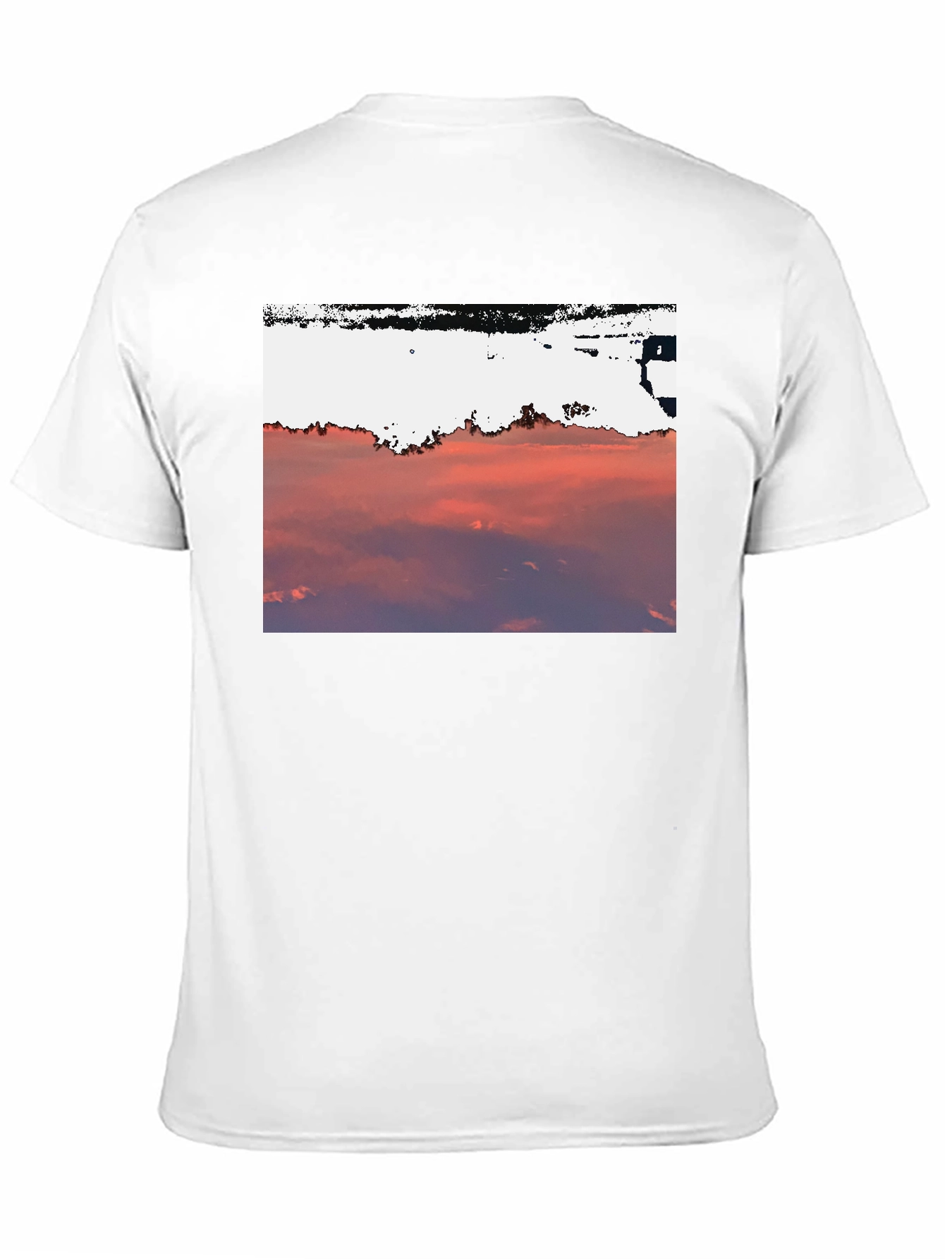 Black Sunset Sky Graphic Tee - Black Cotton Blend view 11
