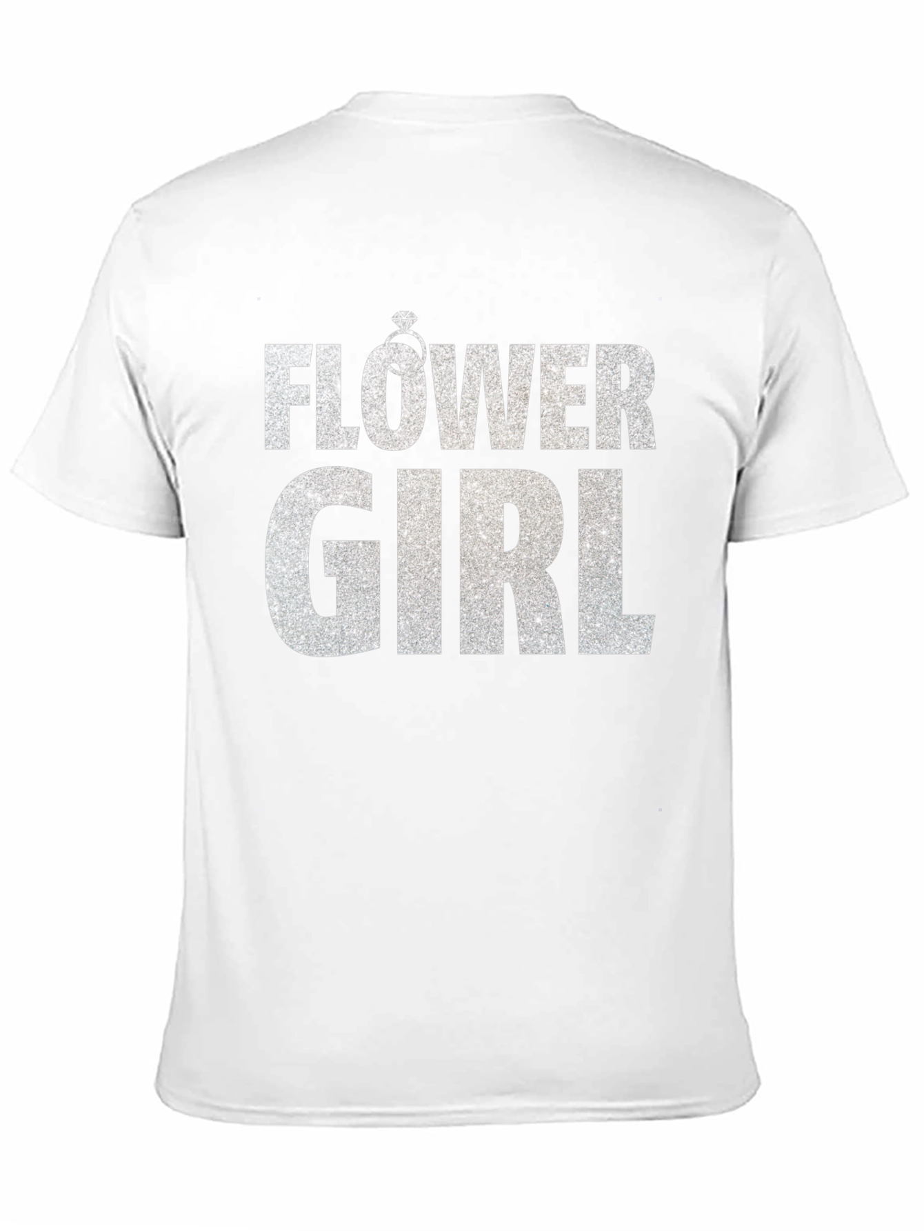 Black Flower Girl T-Shirt - Wedding Party Tee view 11