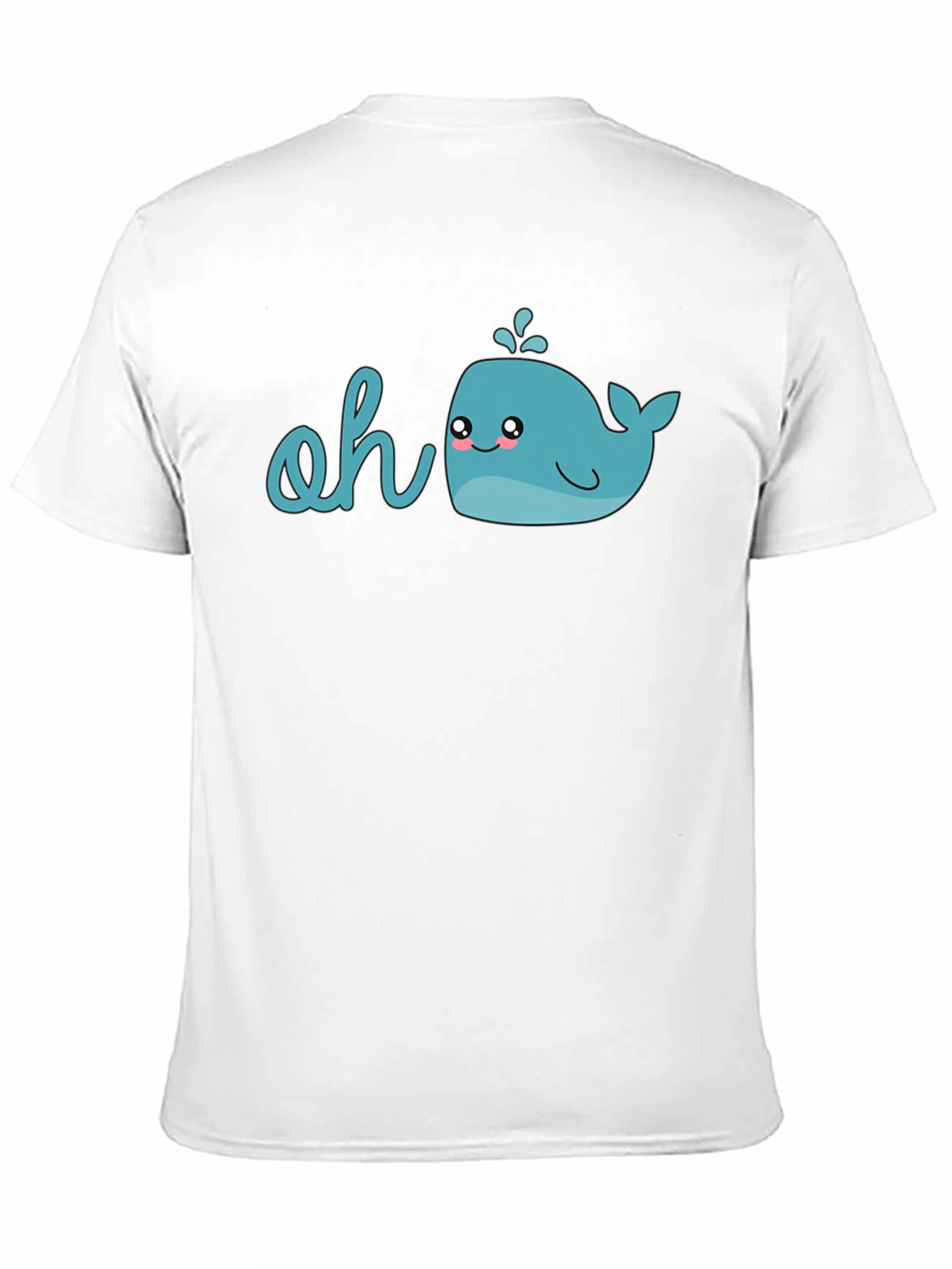 Black Cute Cartoon Whale Graphic T-Shirt view 11