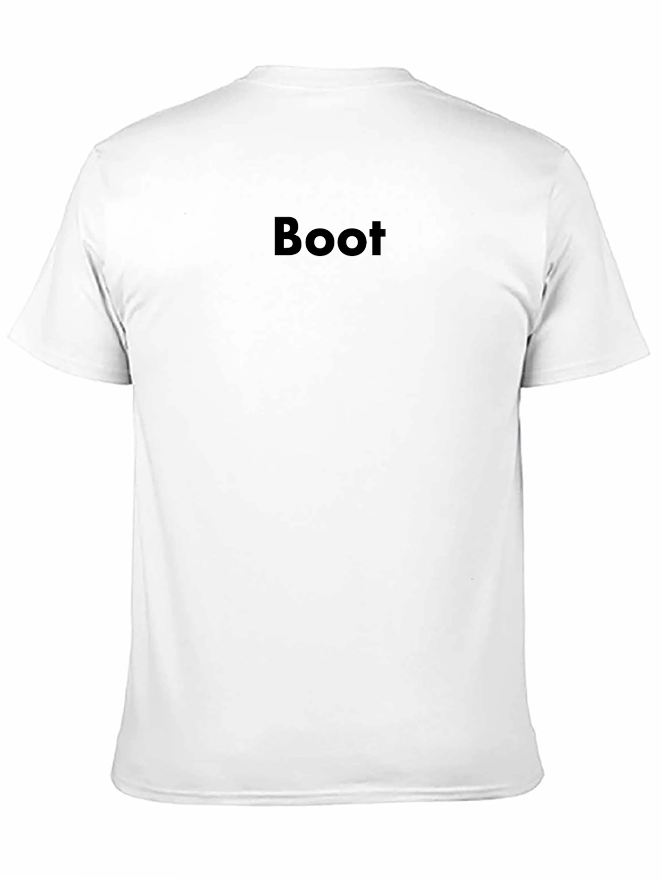 Black Minimalist "Boot" Black T-Shirt view 11