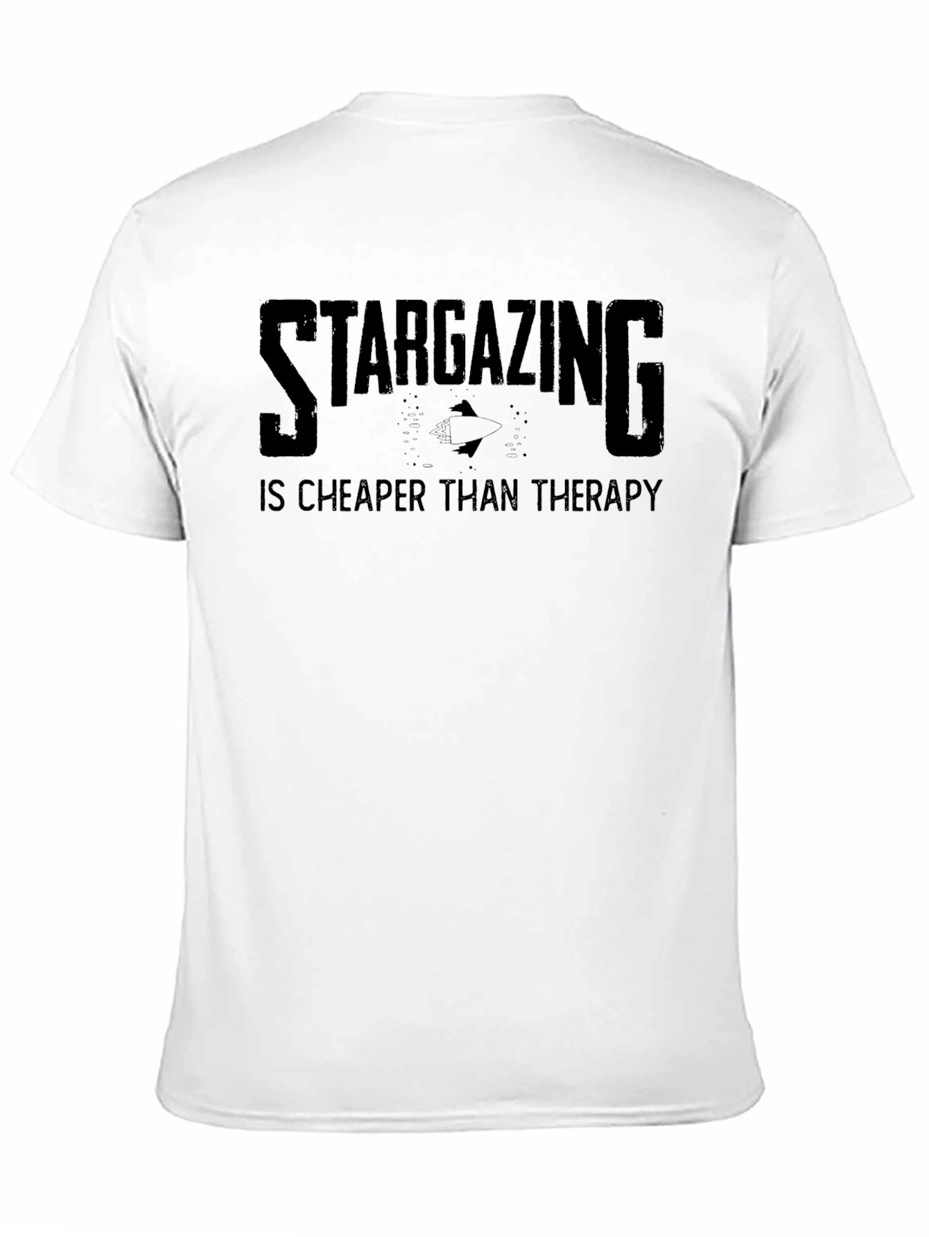 Black Stargazing Therapy T-Shirt view 11