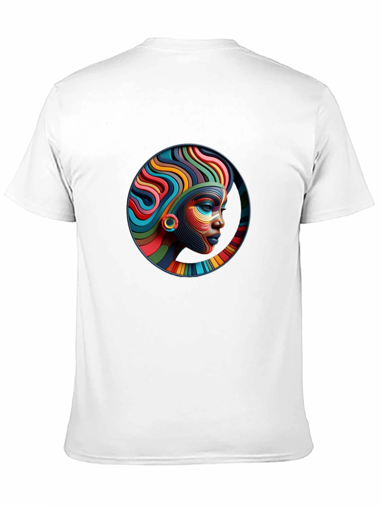 Black Abstract African Woman Art T-Shirt view 11