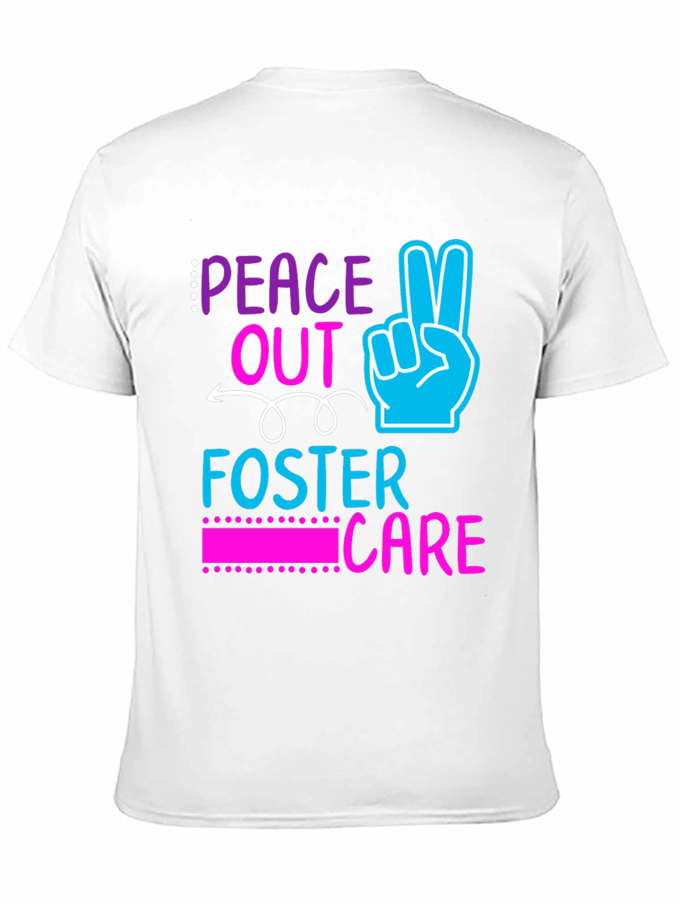 Black Peace Out Foster Care Graphic Tee view 11