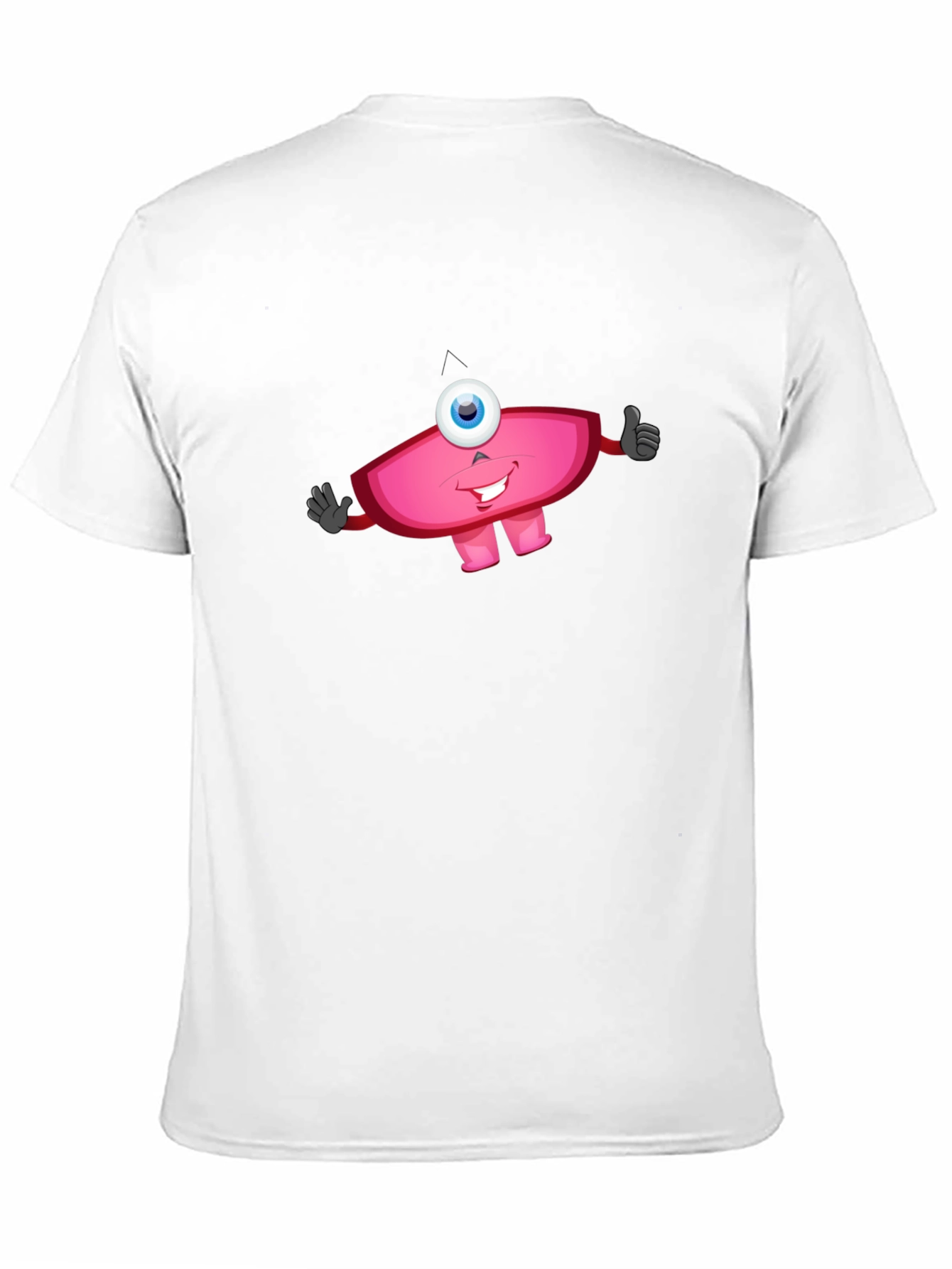 Black Funny One-Eyed Monster Graphic Tee - Black view 11