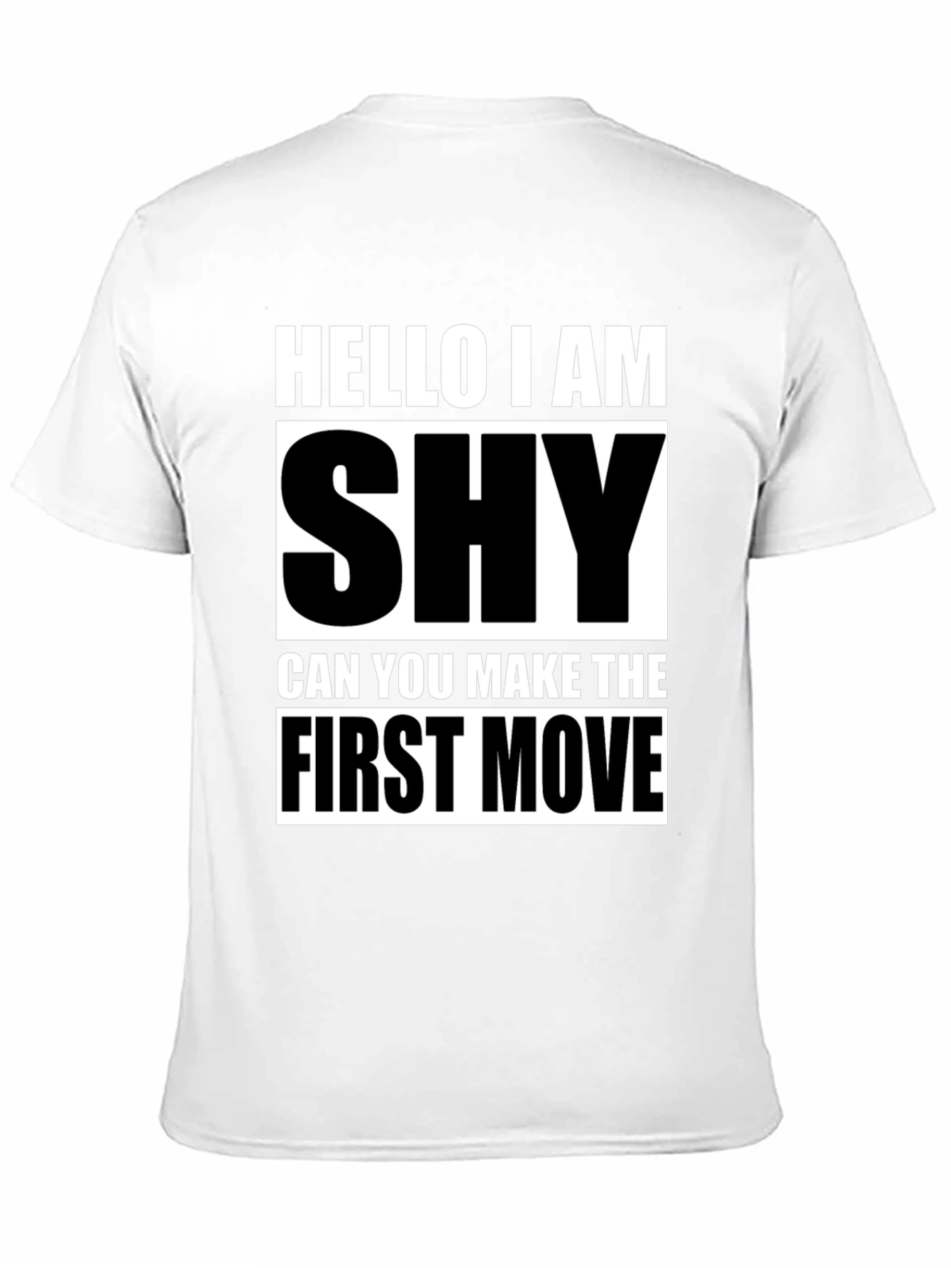 Black Shy Introvert Humor Graphic T-Shirt view 11