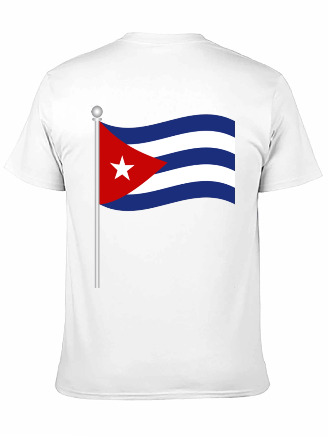 Black Cuba Flag T-Shirt - Black Crew Neck Tee view 11