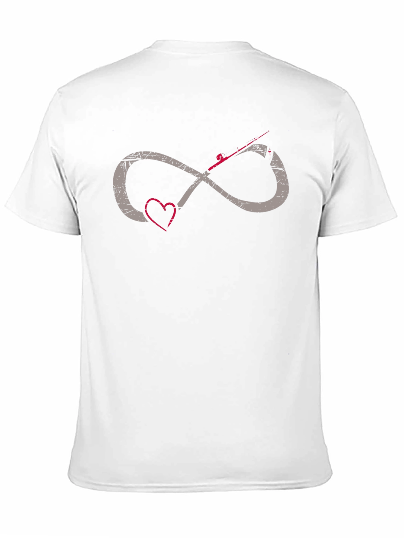 Black Fishing Infinity Heart Graphic Tee view 11