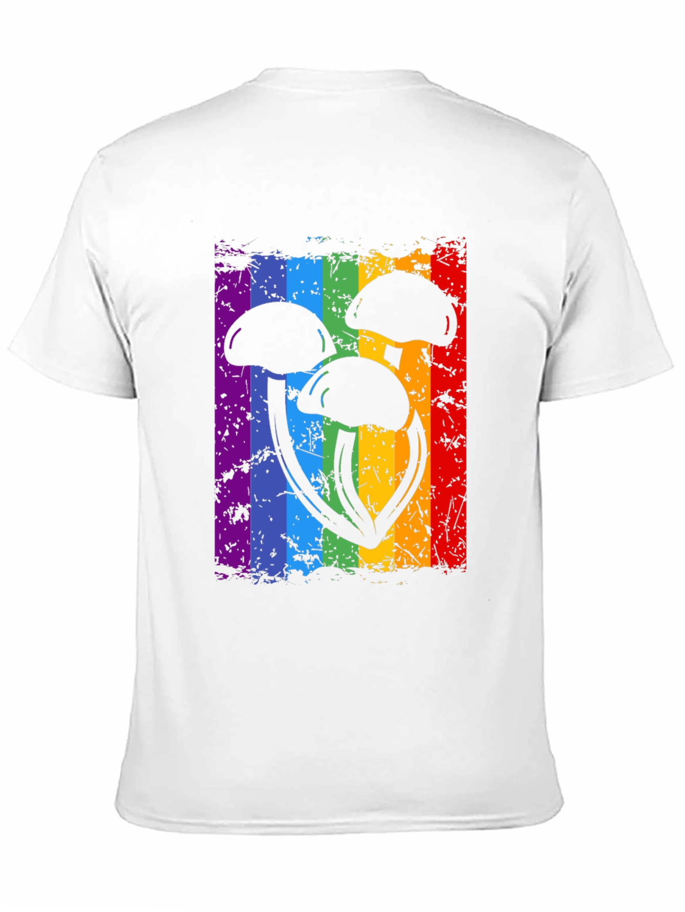 Black Rainbow Mushroom Graphic Tee view 11