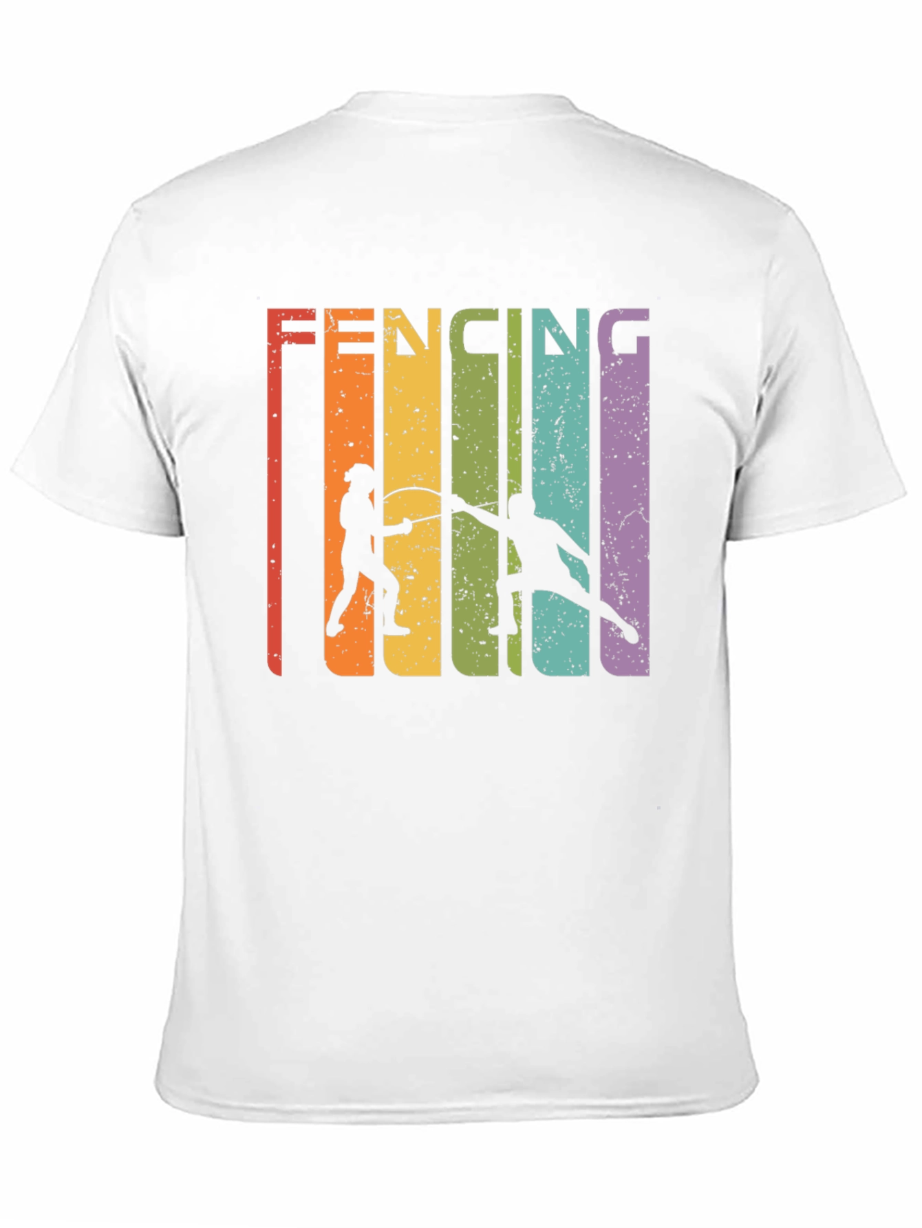 Black Retro Fencing Graphic T-Shirt view 11